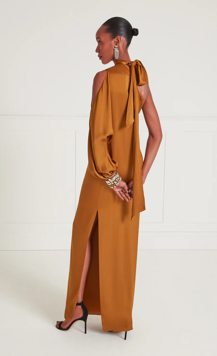 Adalina Draped Dress - Honey - Image 4