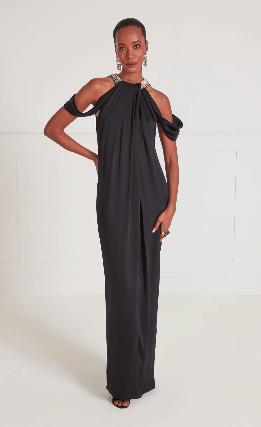 Adalina Halter Dress - Black - Image 2