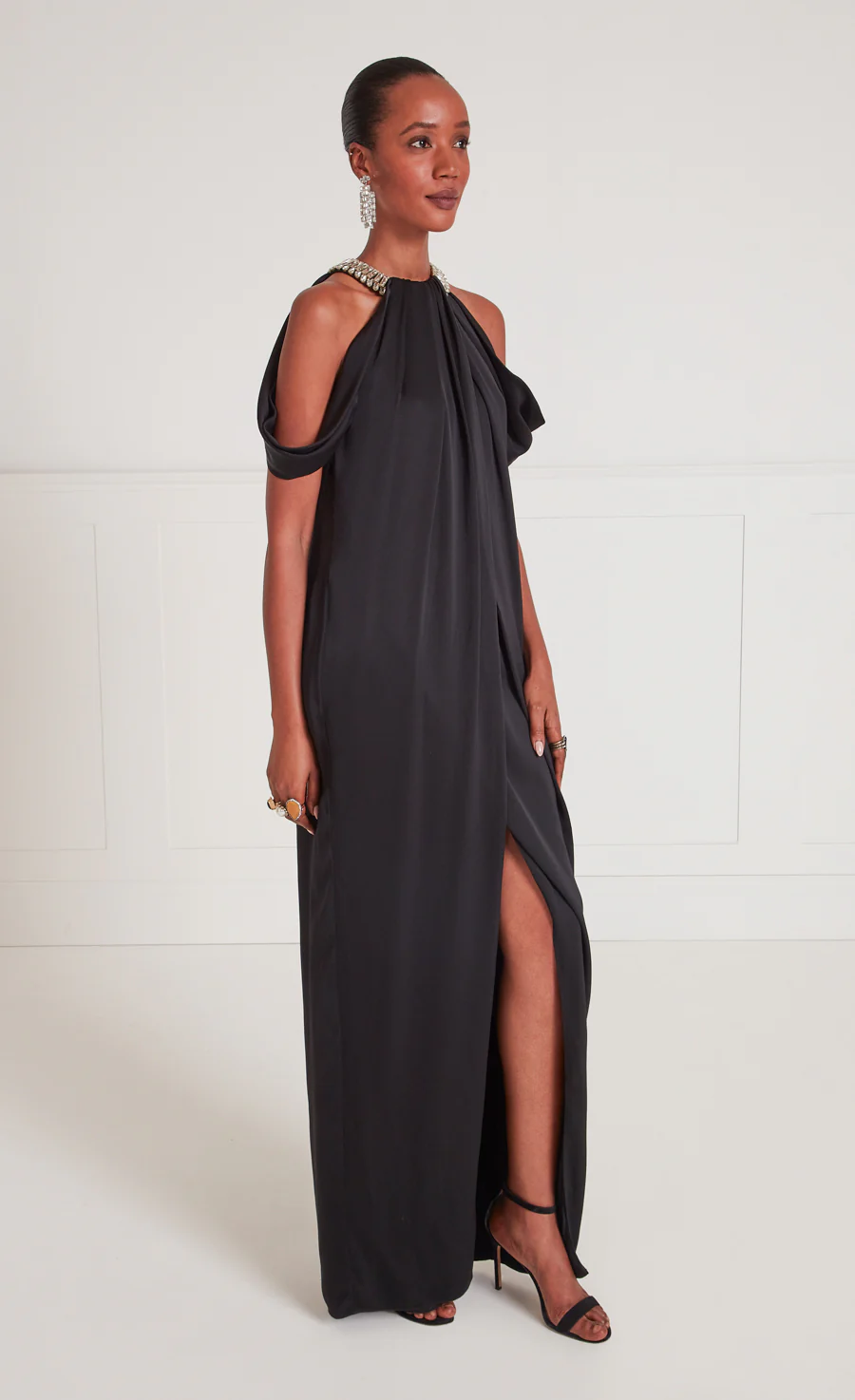Adalina Halter Dress - Black - Image 3