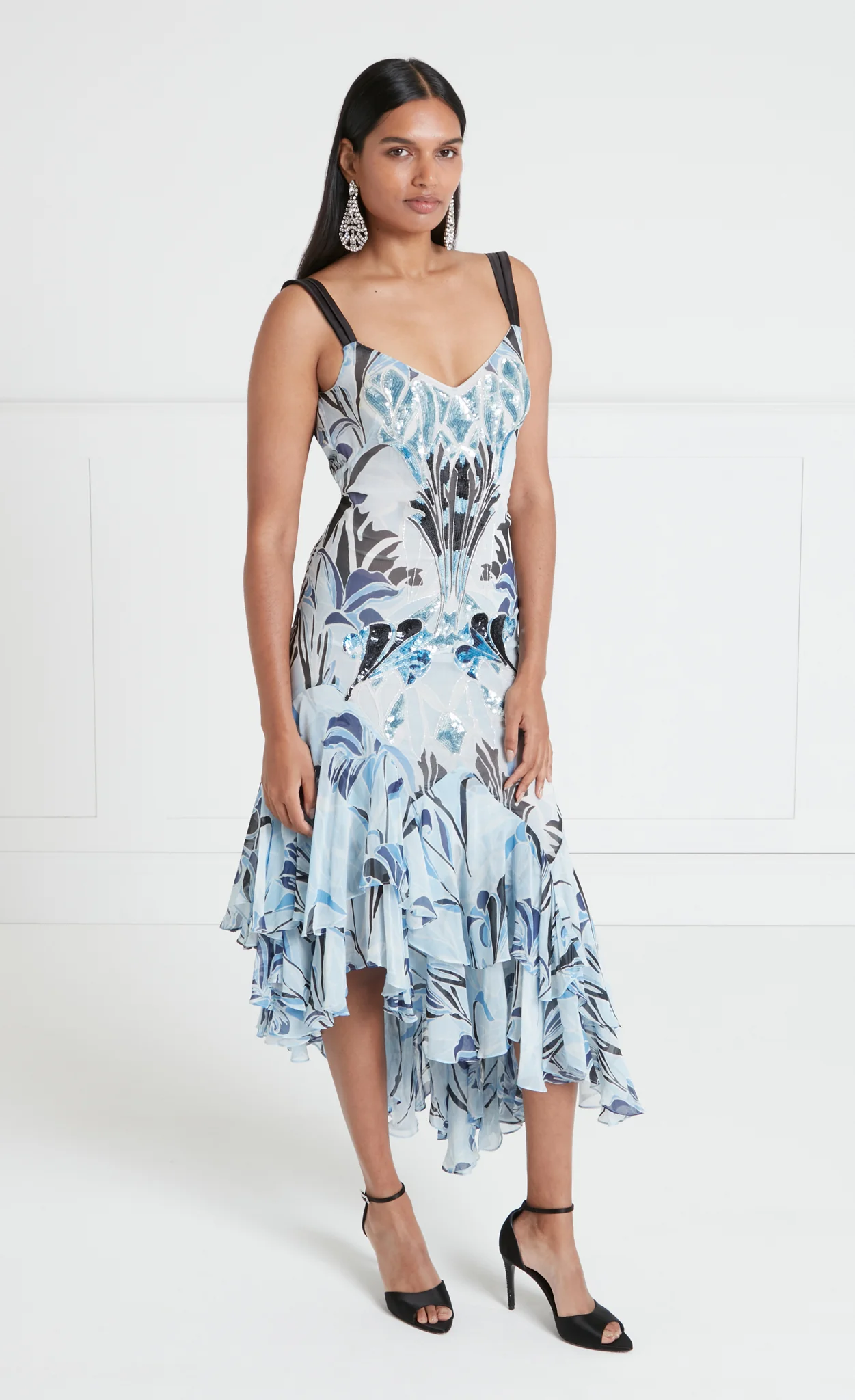 Alani Ruffle Dress - Blue - Image 3