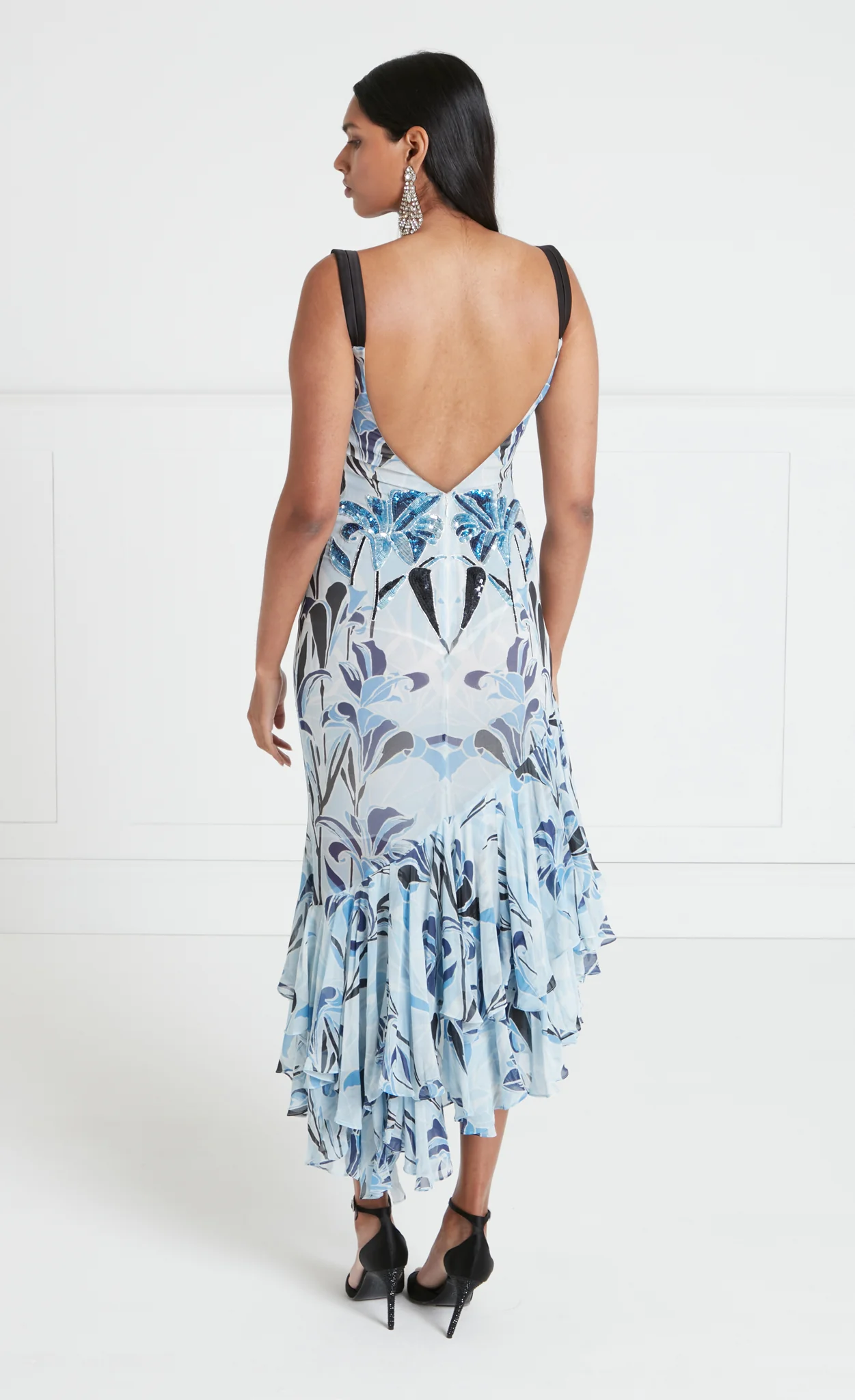 Alani Ruffle Dress - Blue - Image 4