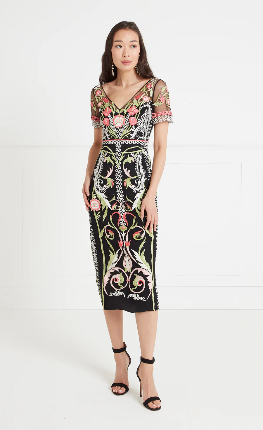 Alessia Midi Dress - Black - Image 2