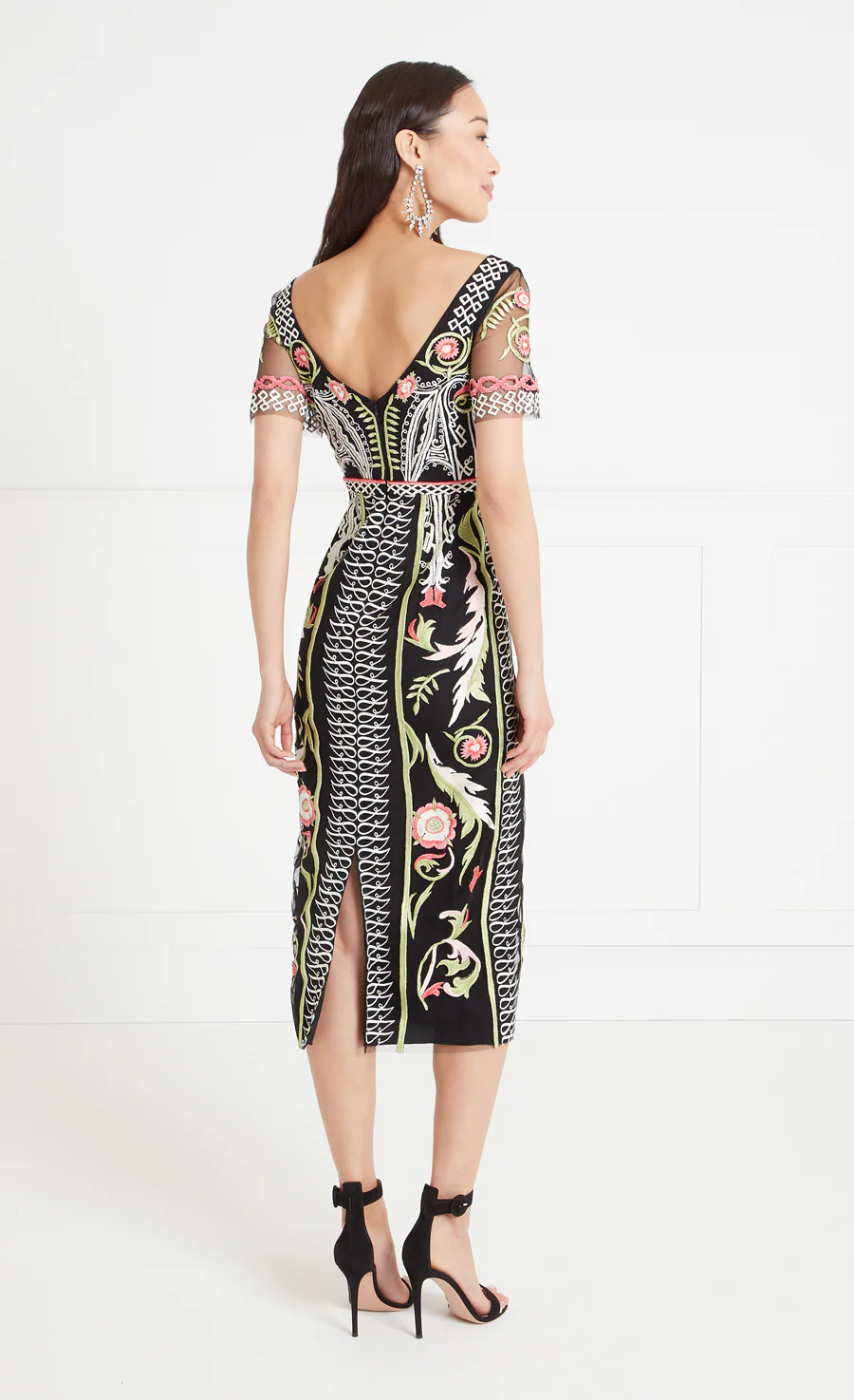 Alessia Midi Dress - Black - Image 4
