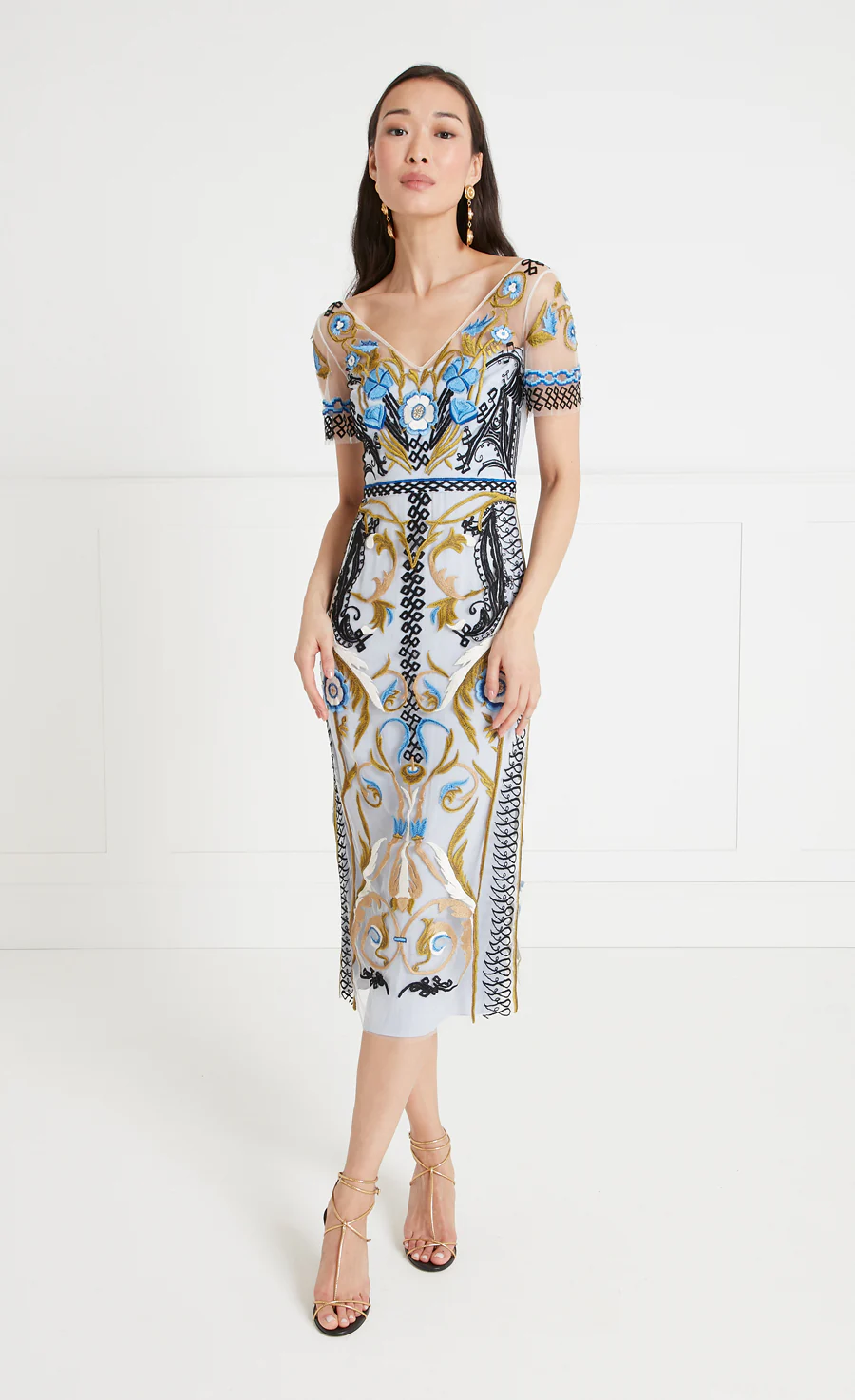 Alessia Midi Dress - Halogen Blue - Image 2