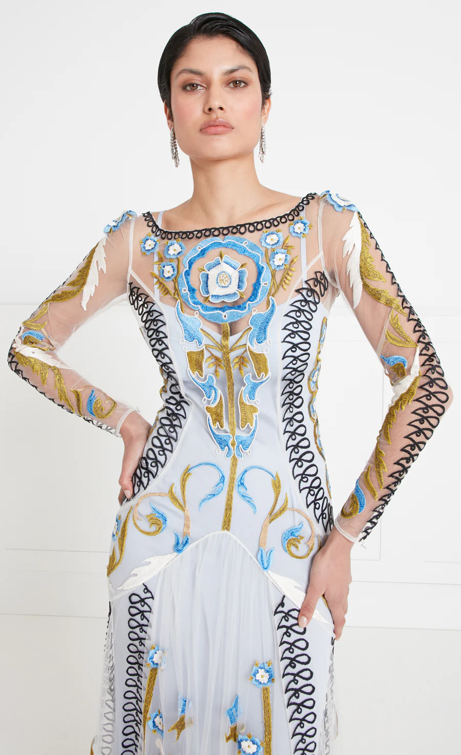 Alessia Sleeved Dress - Halogen Blue - Image 5