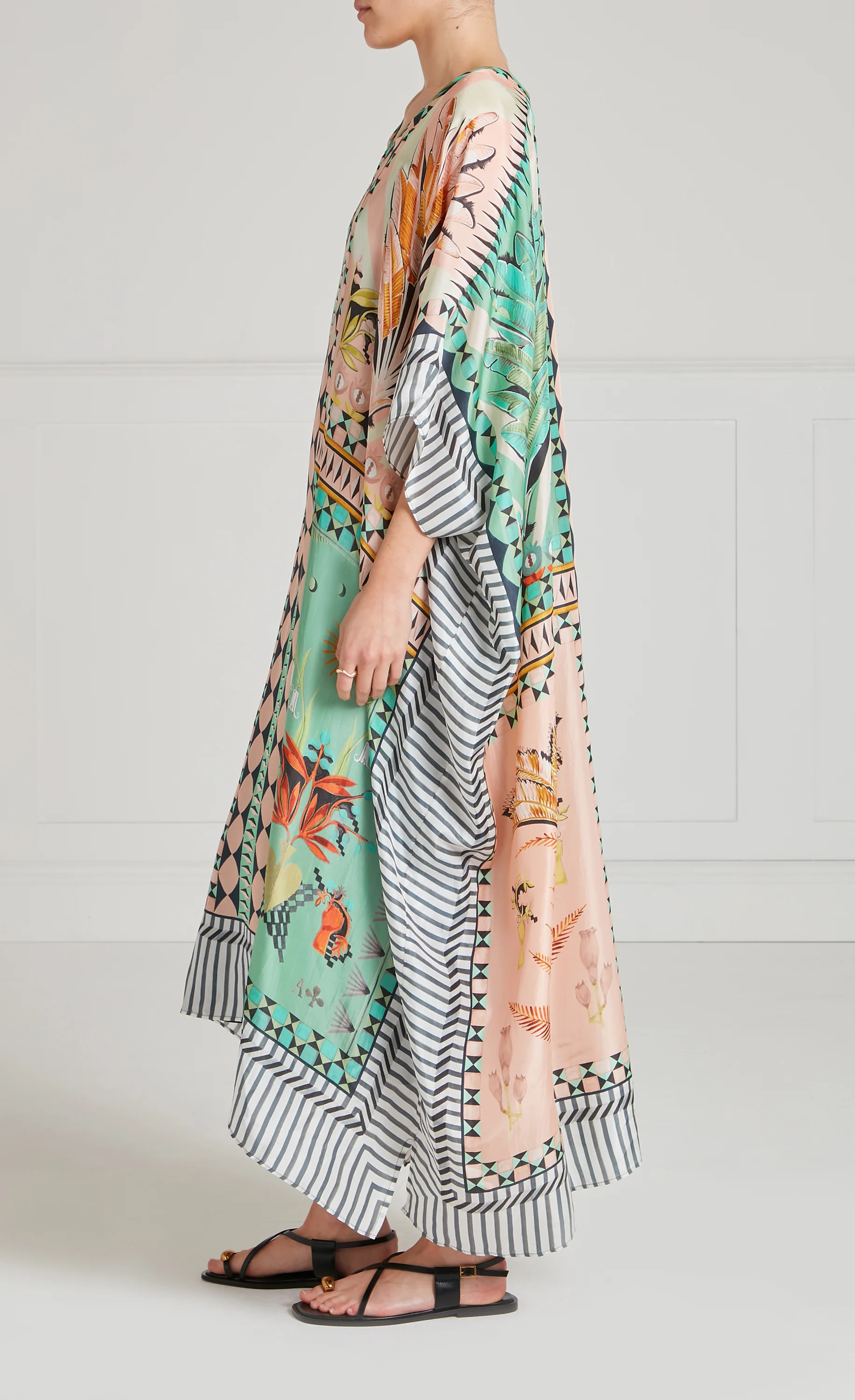 Amber V-Neck Kaftan - Bellini Mix - Image 5
