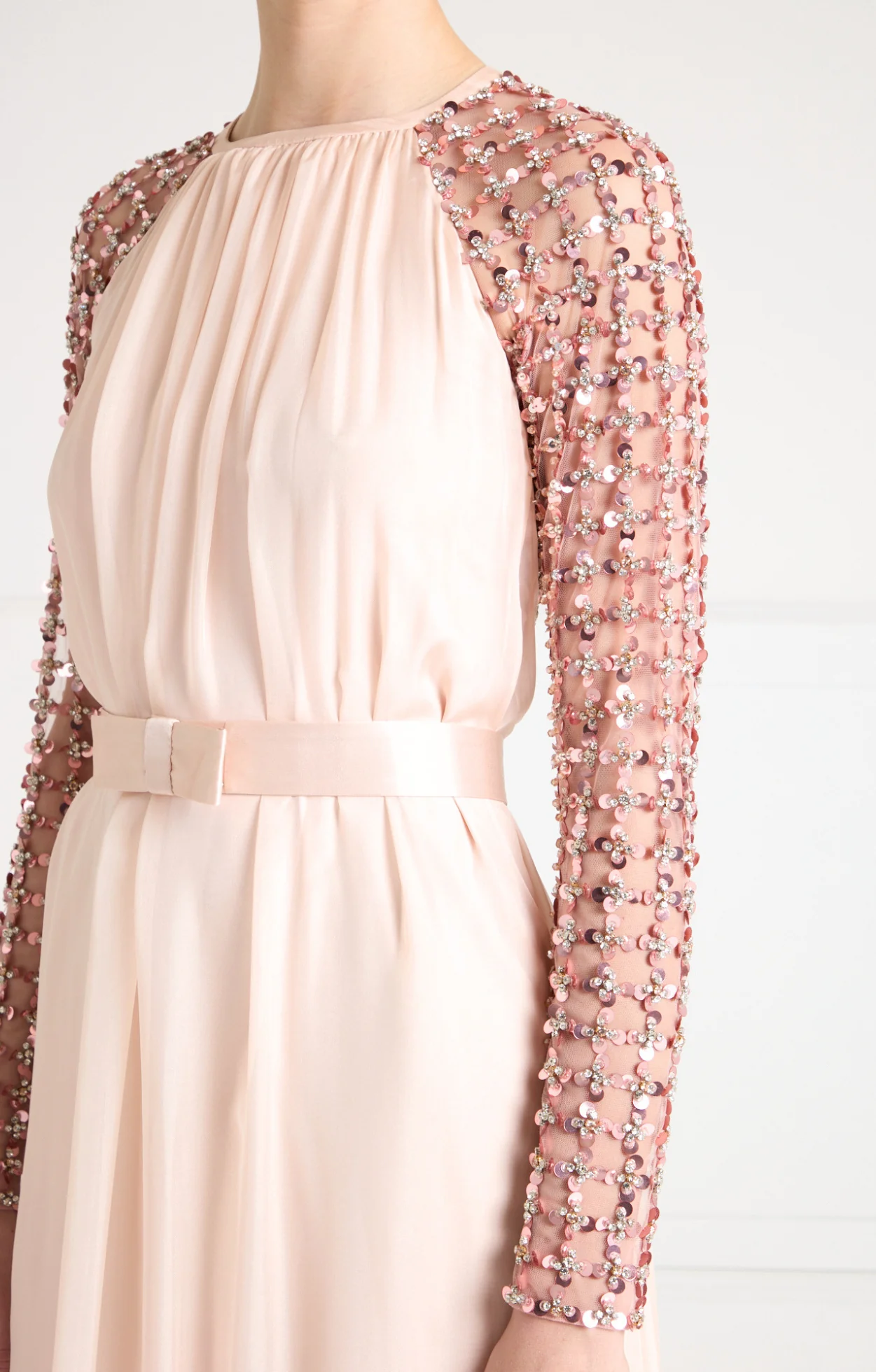 Angelli Lattice Long Dress - Rosewater - Image 5