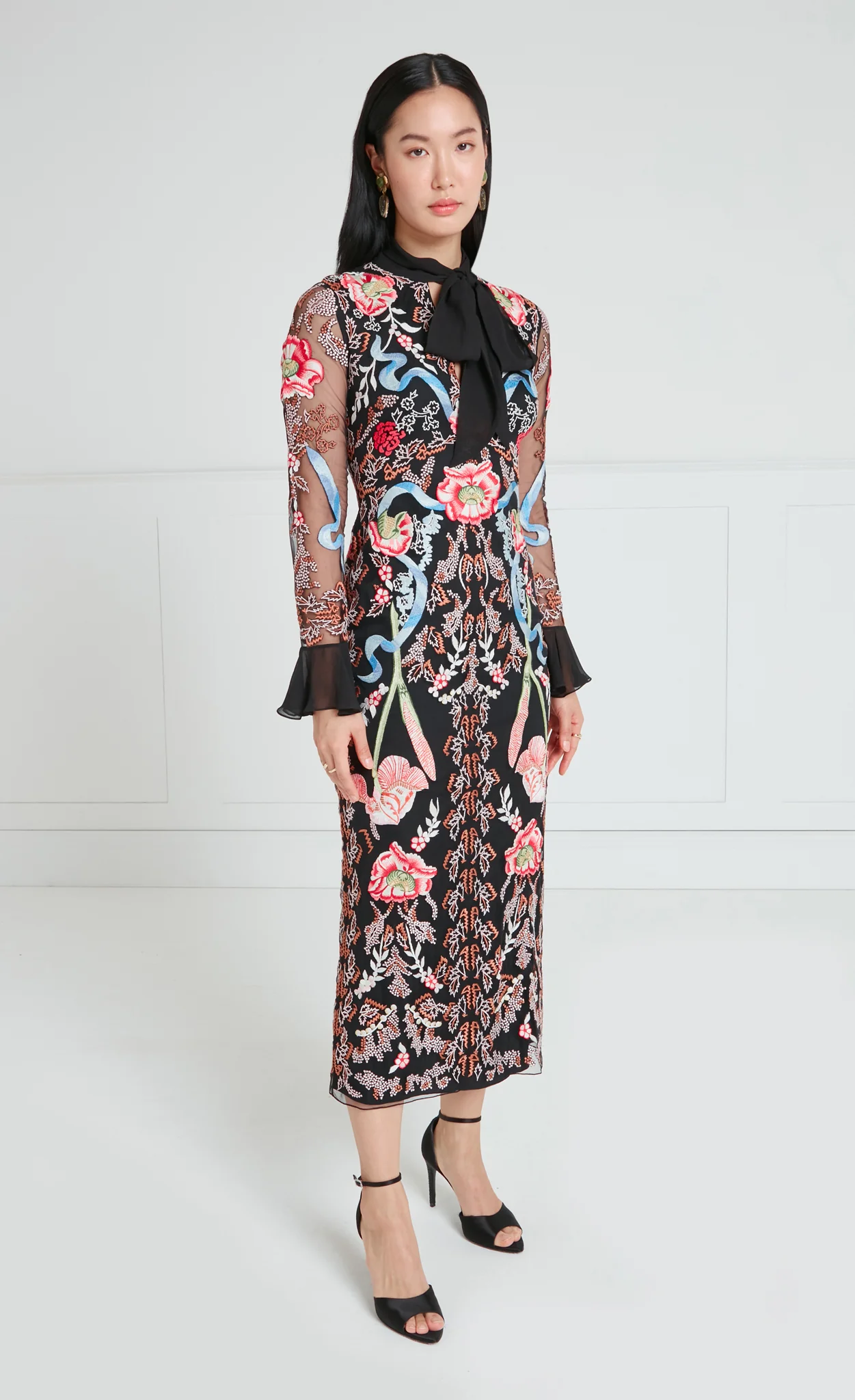 Bilbao Tie Dress - Black - Image 3