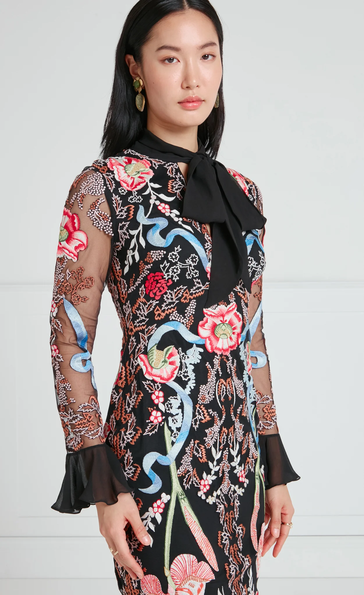 Bilbao Tie Dress - Black - Image 5