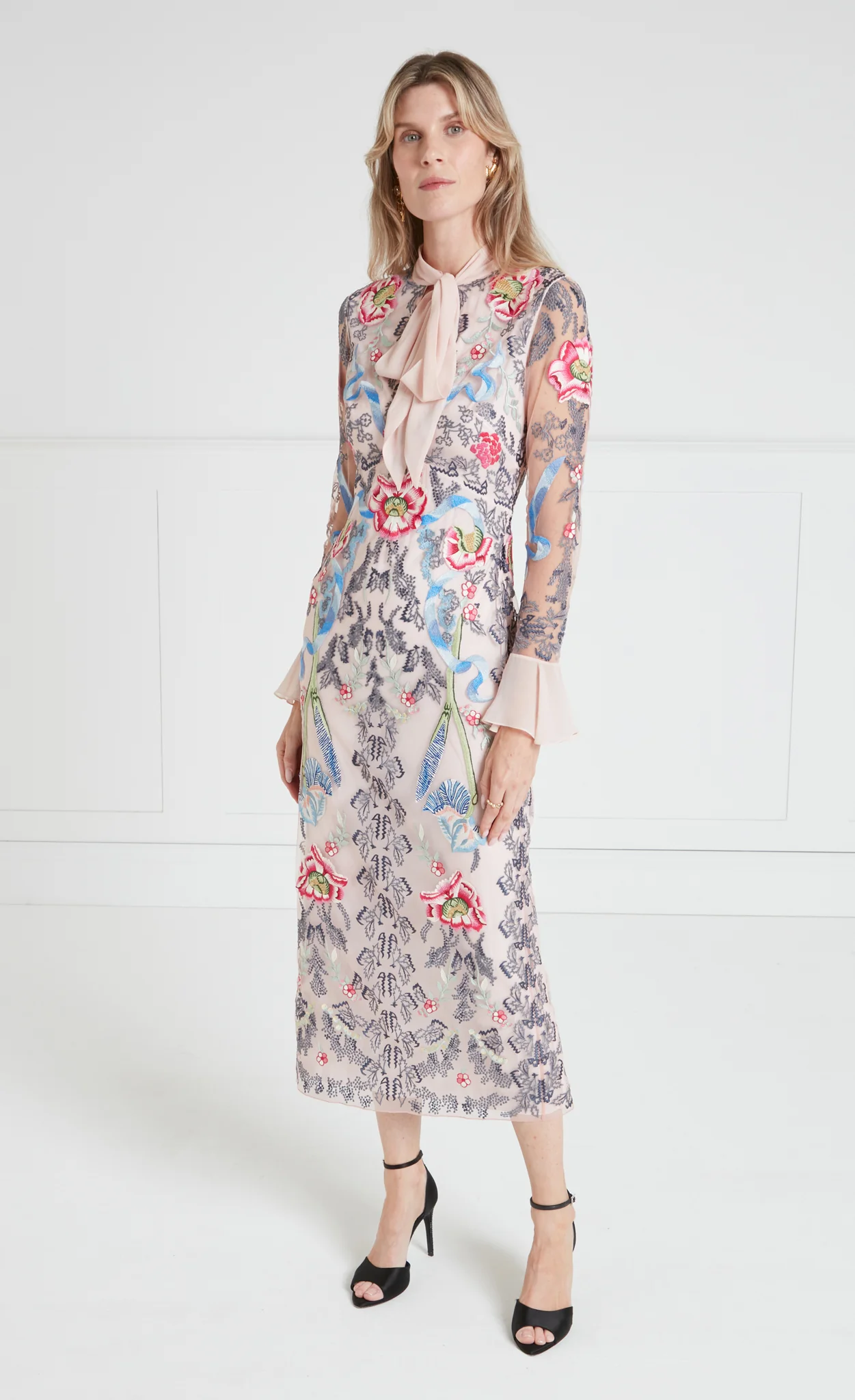 Bilbao Tie Dress - Rosewater - Image 3