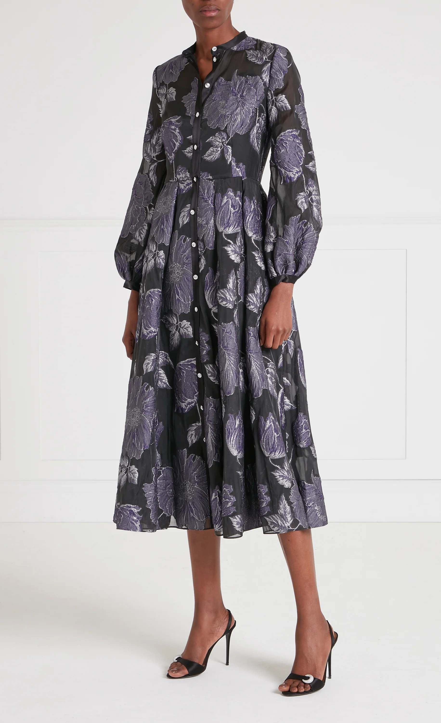 Bridget Cocktail Dress - Black & Silver - Image 3