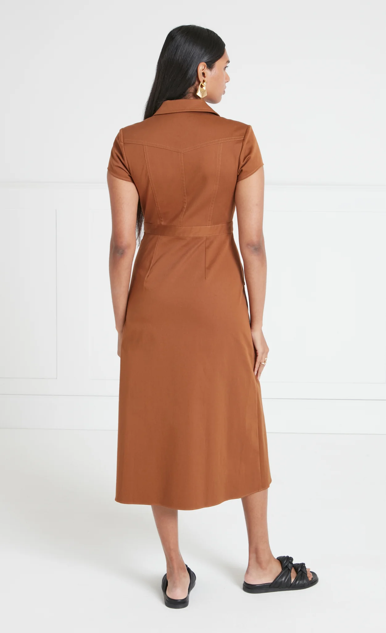 Castell Dress - Brown - Image 4