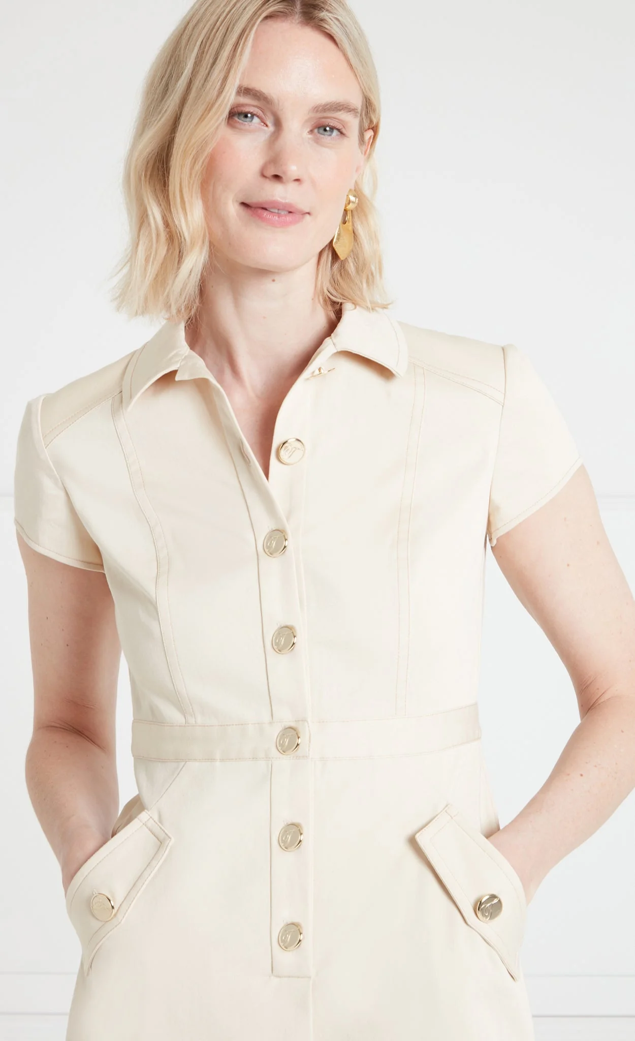 Castell Dress - Sandy Cream - Image 5