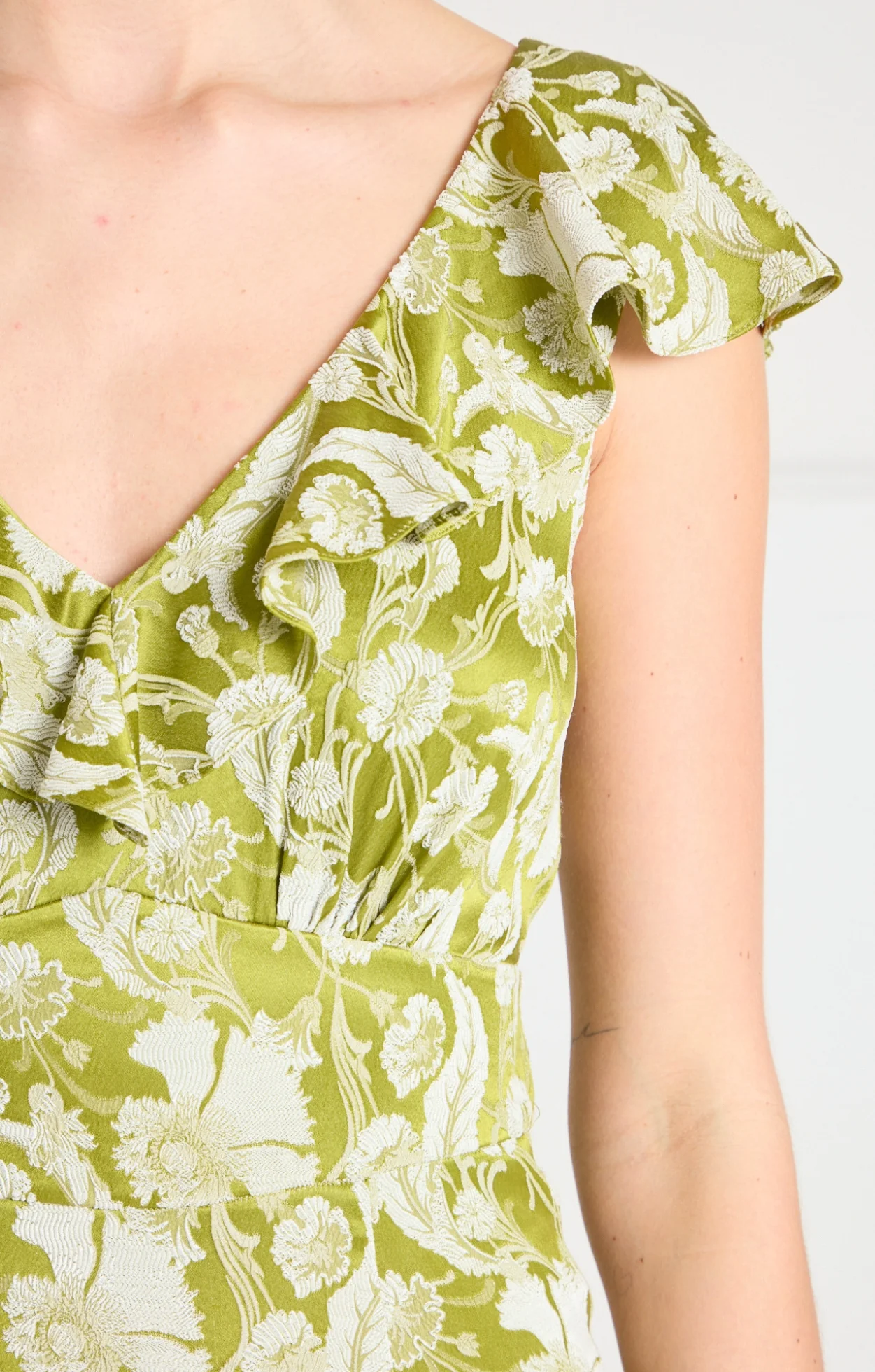 Celine Dress - Chartreuse - Image 7