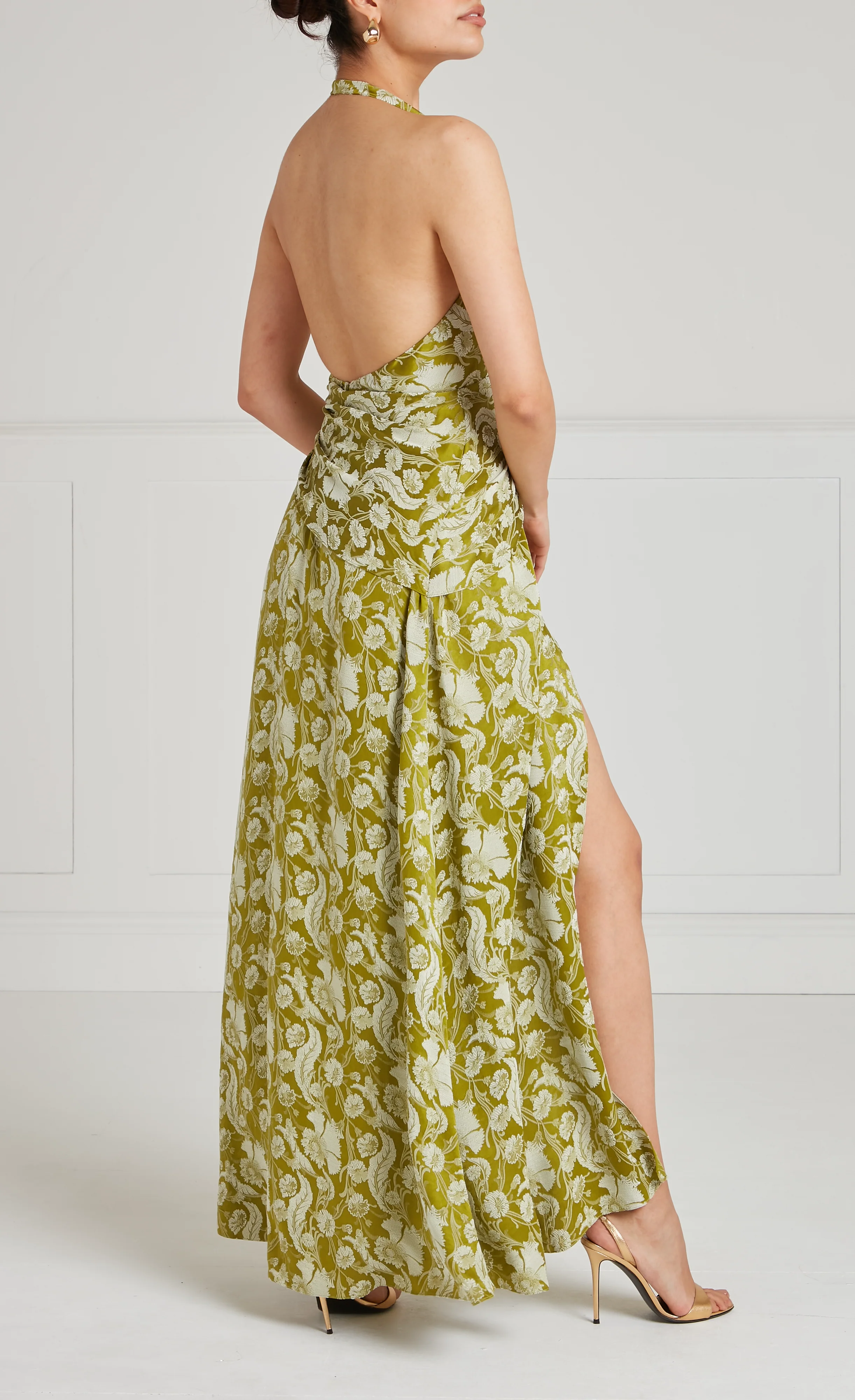 Celine Halter Dress - Chartreuse - Image 5