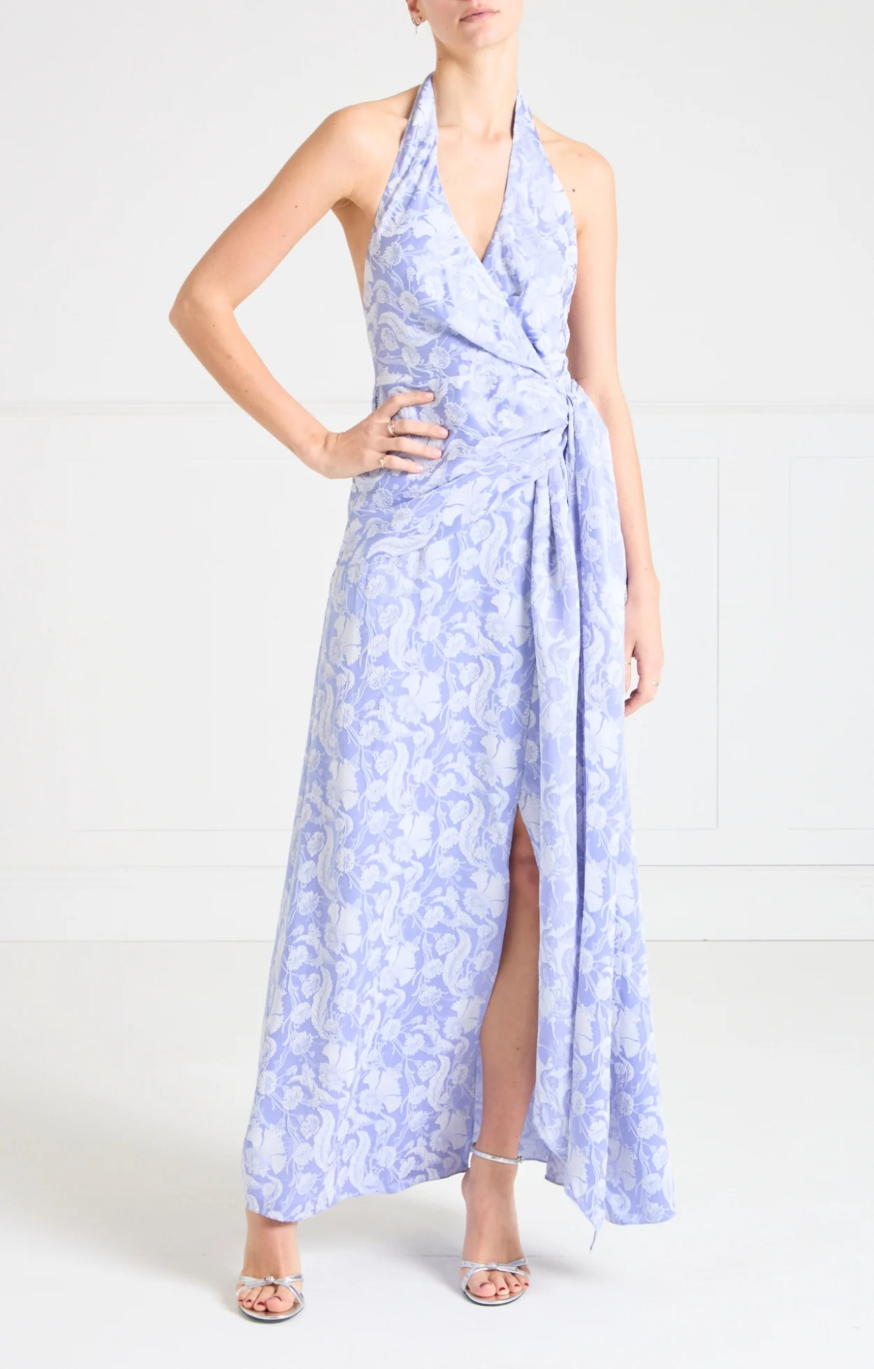 Celine Halter Dress - Lavender Blue - Image 3