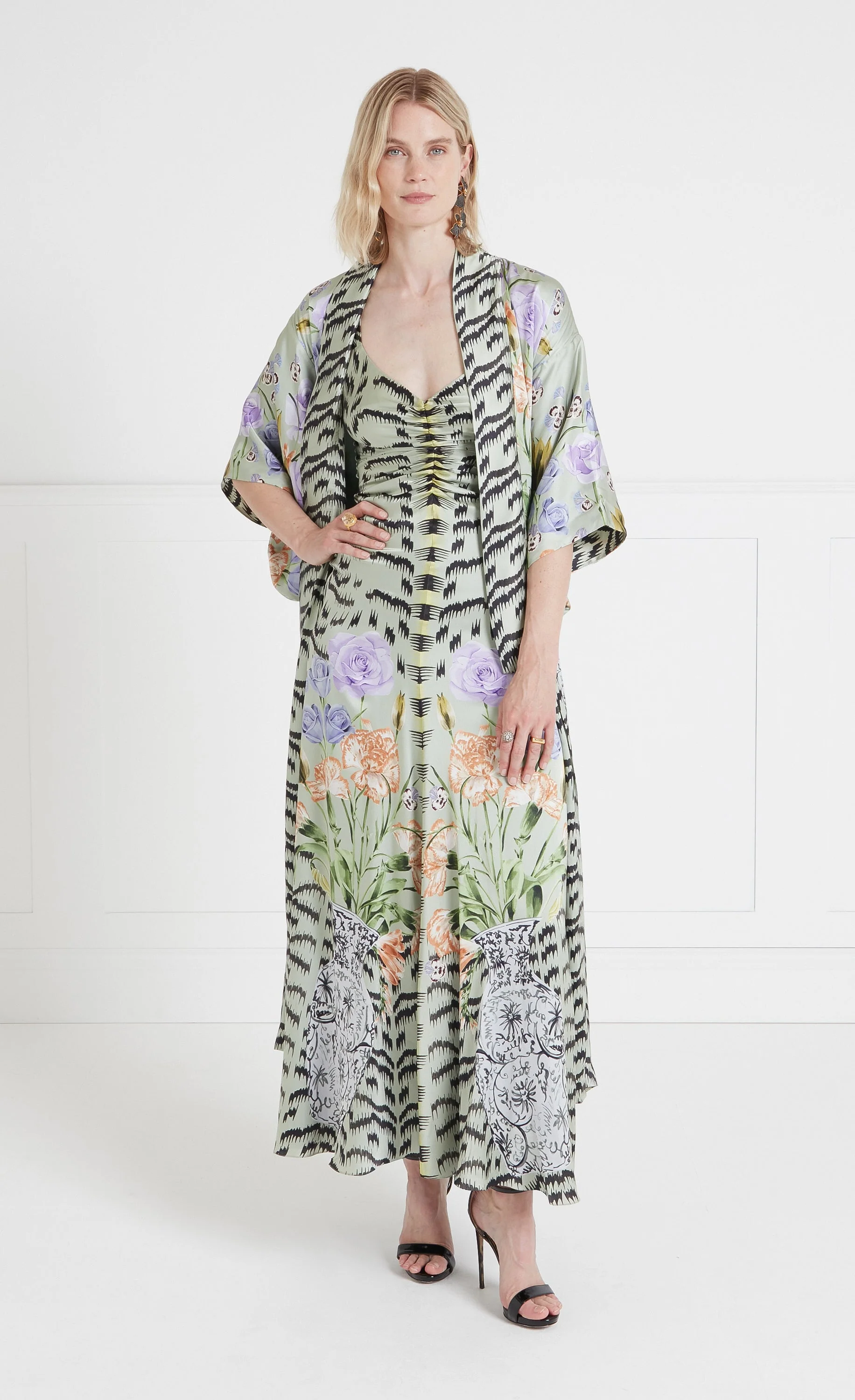 Cleo Kimono - Silt Green - Image 2