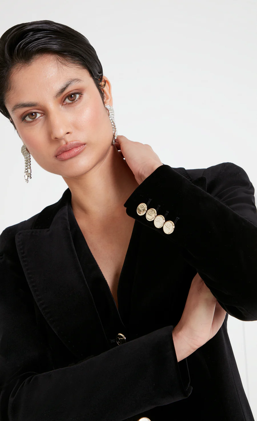 Clove Velvet Jacket - Black - Image 5