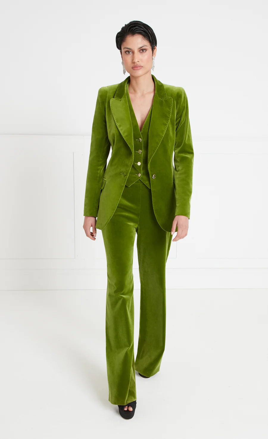 Clove Velvet Jacket - Chartreuse - Image 6