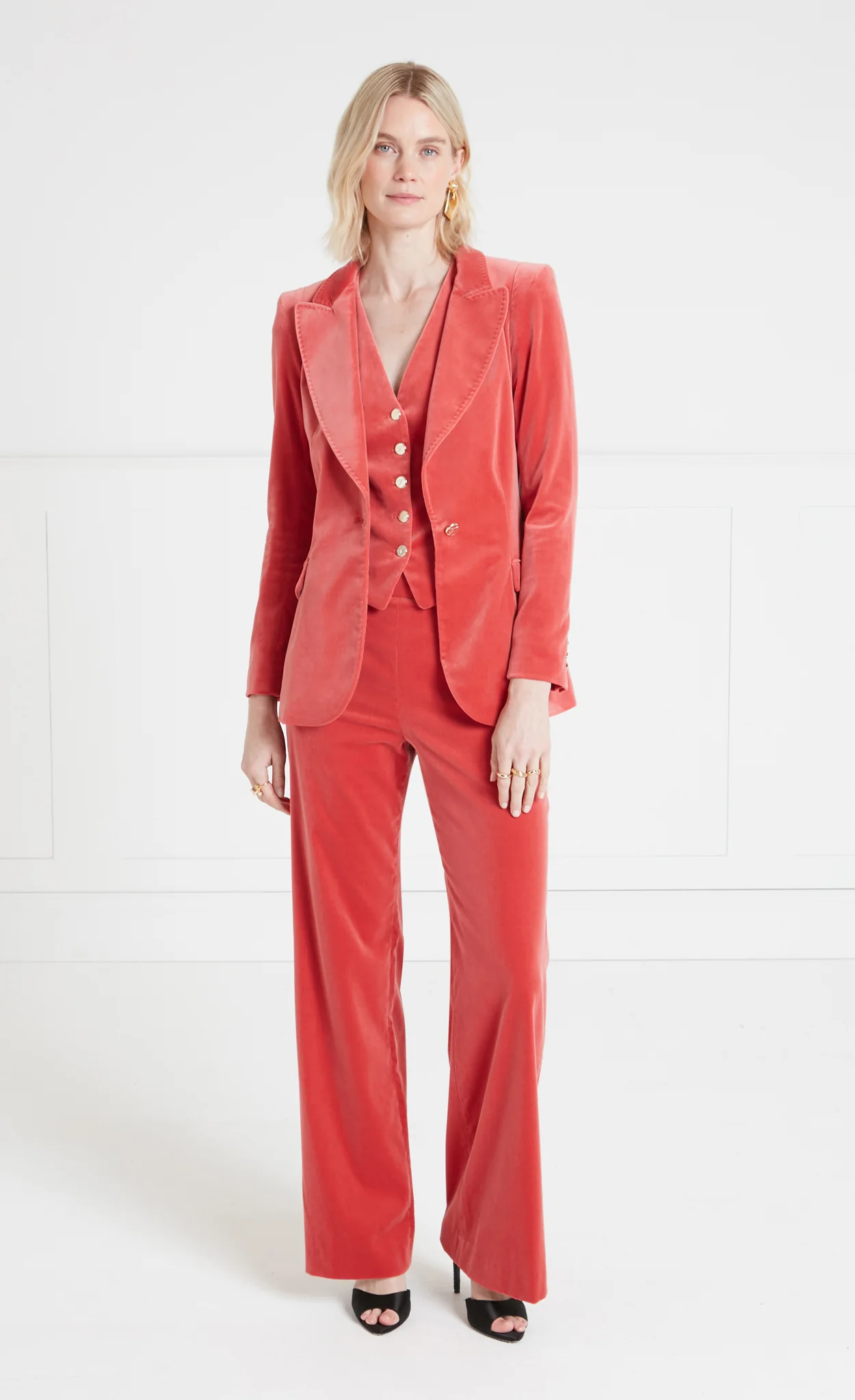 Clove Velvet Jacket - Coral - Image 5