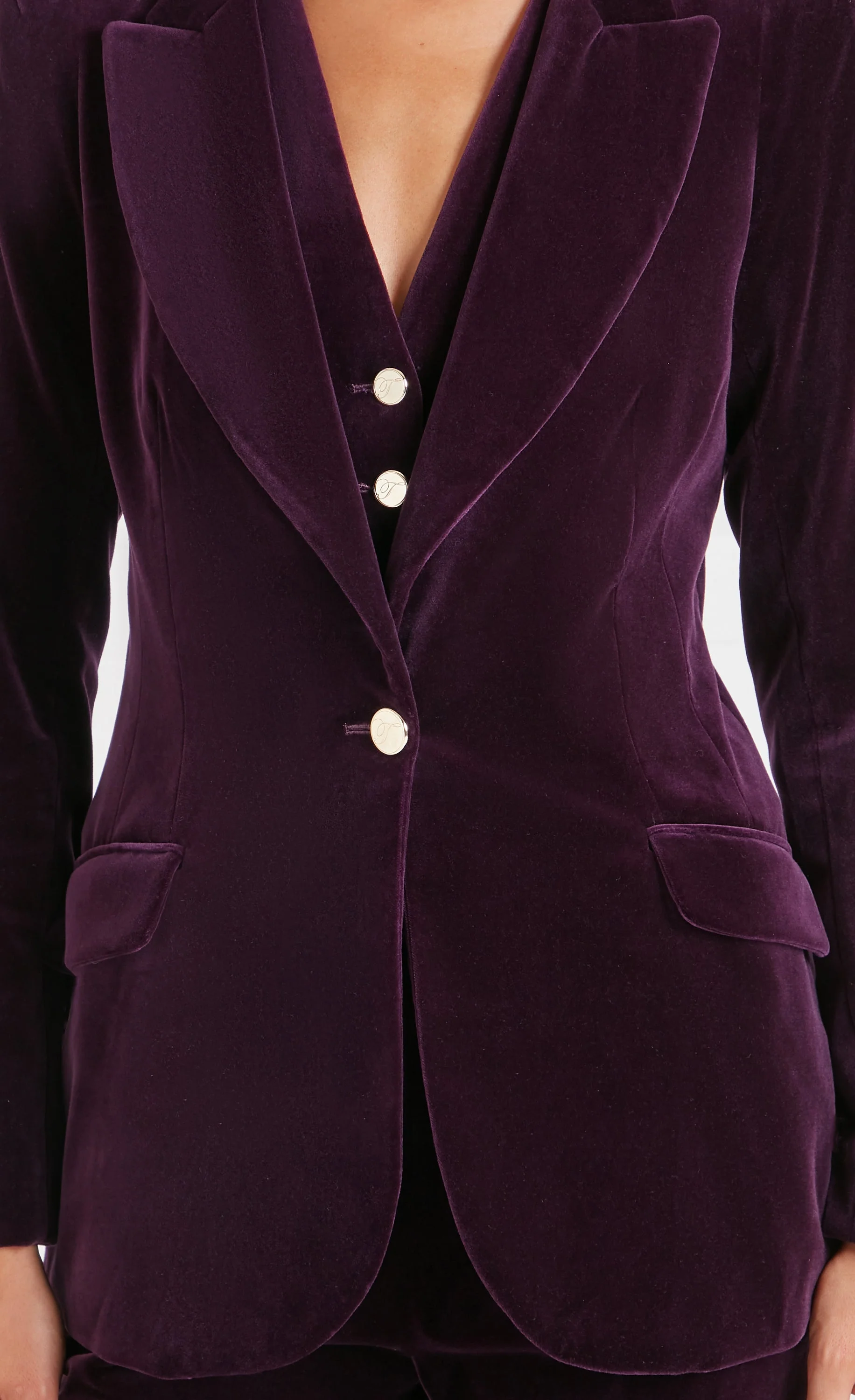 Clove Velvet Jacket - Dark Amethyst - Image 3