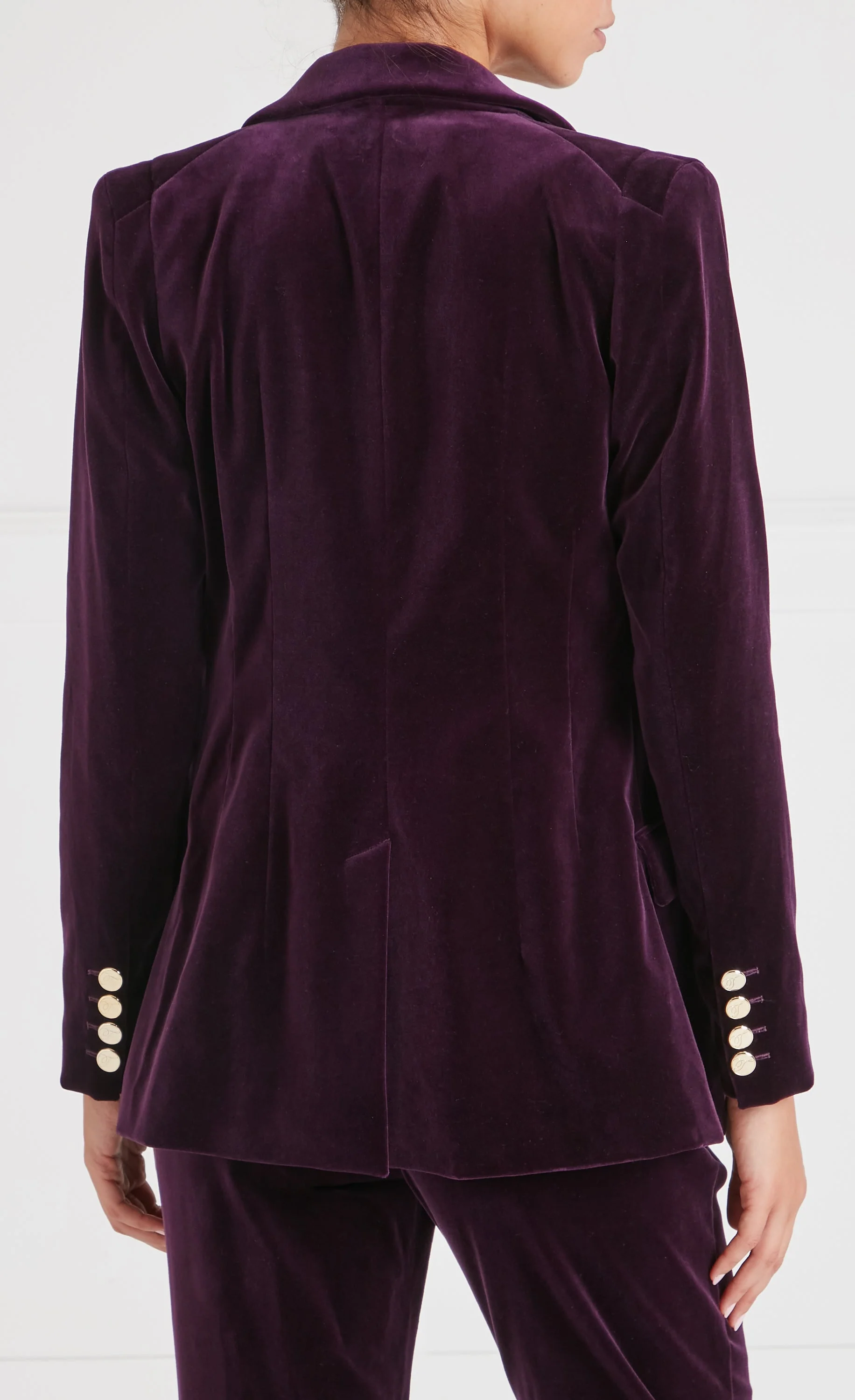 Clove Velvet Jacket - Dark Amethyst - Image 4