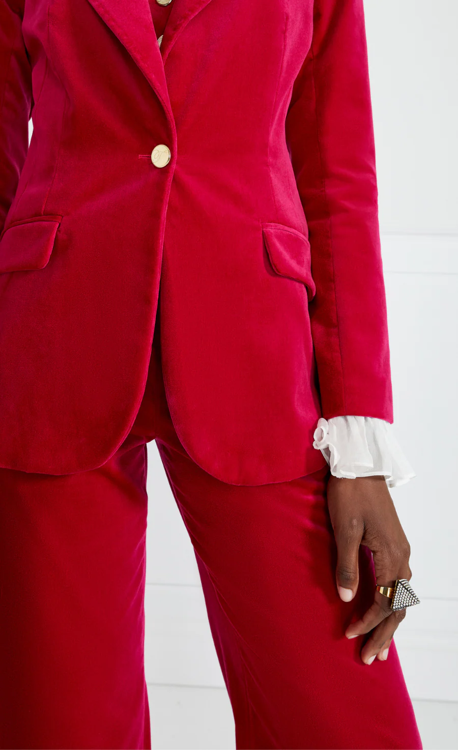 Clove Velvet Jacket - Hot Pink - Image 6