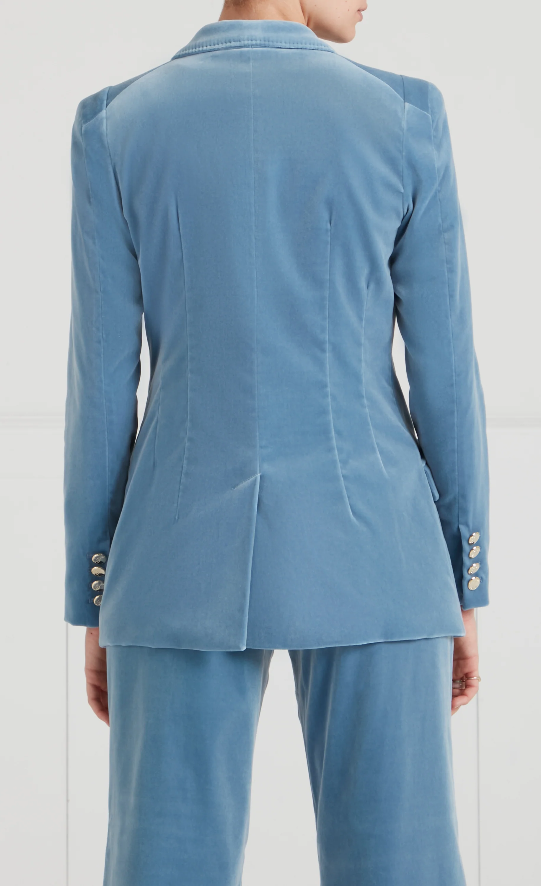 Clove Velvet Jacket - Ice Blue - Image 4