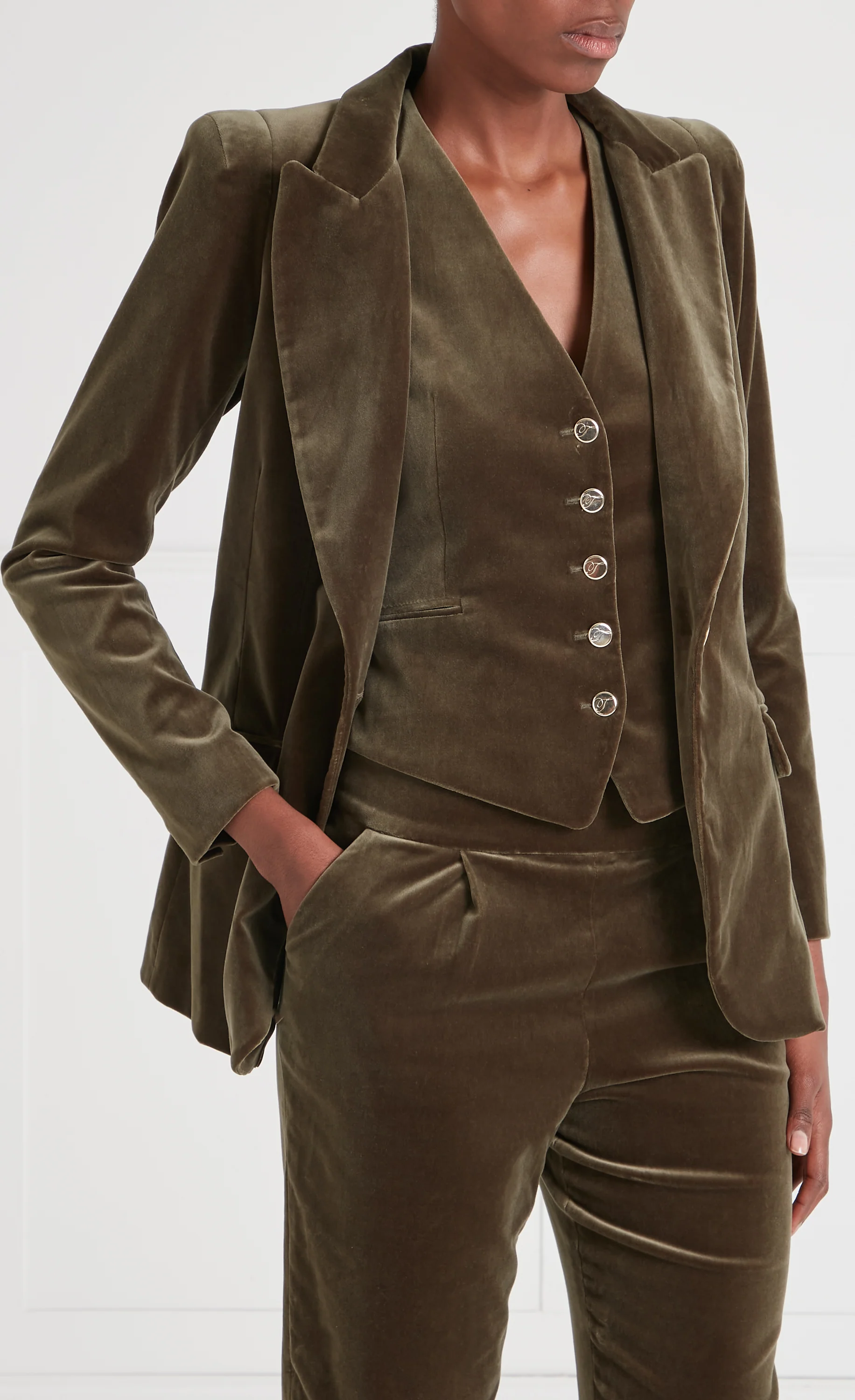 Clove Velvet Jacket - Militare - Image 2