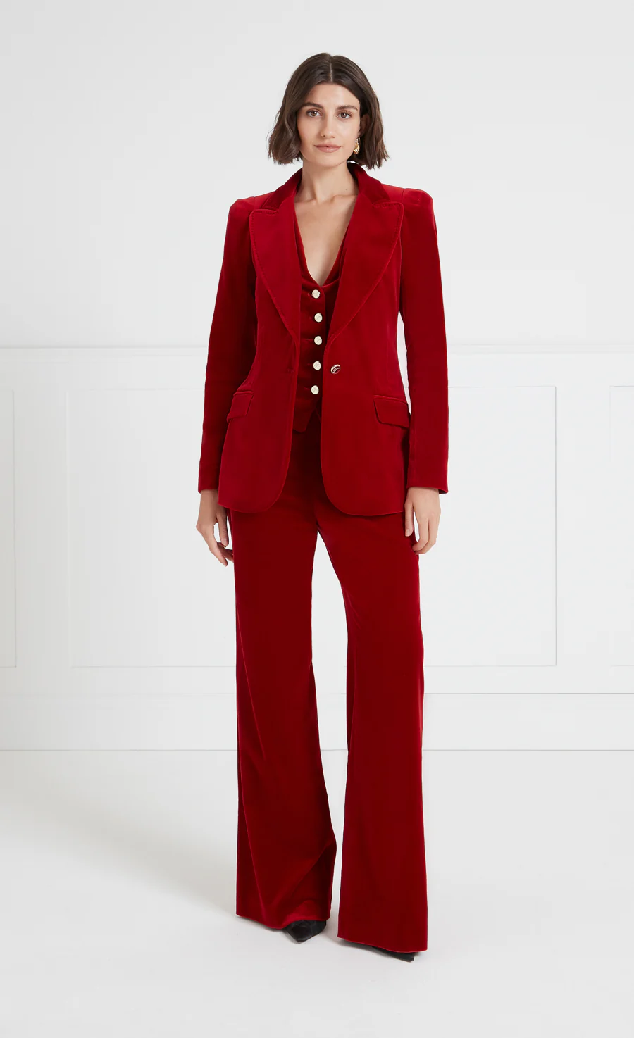Clove Velvet Jacket - Scarlet - Image 5