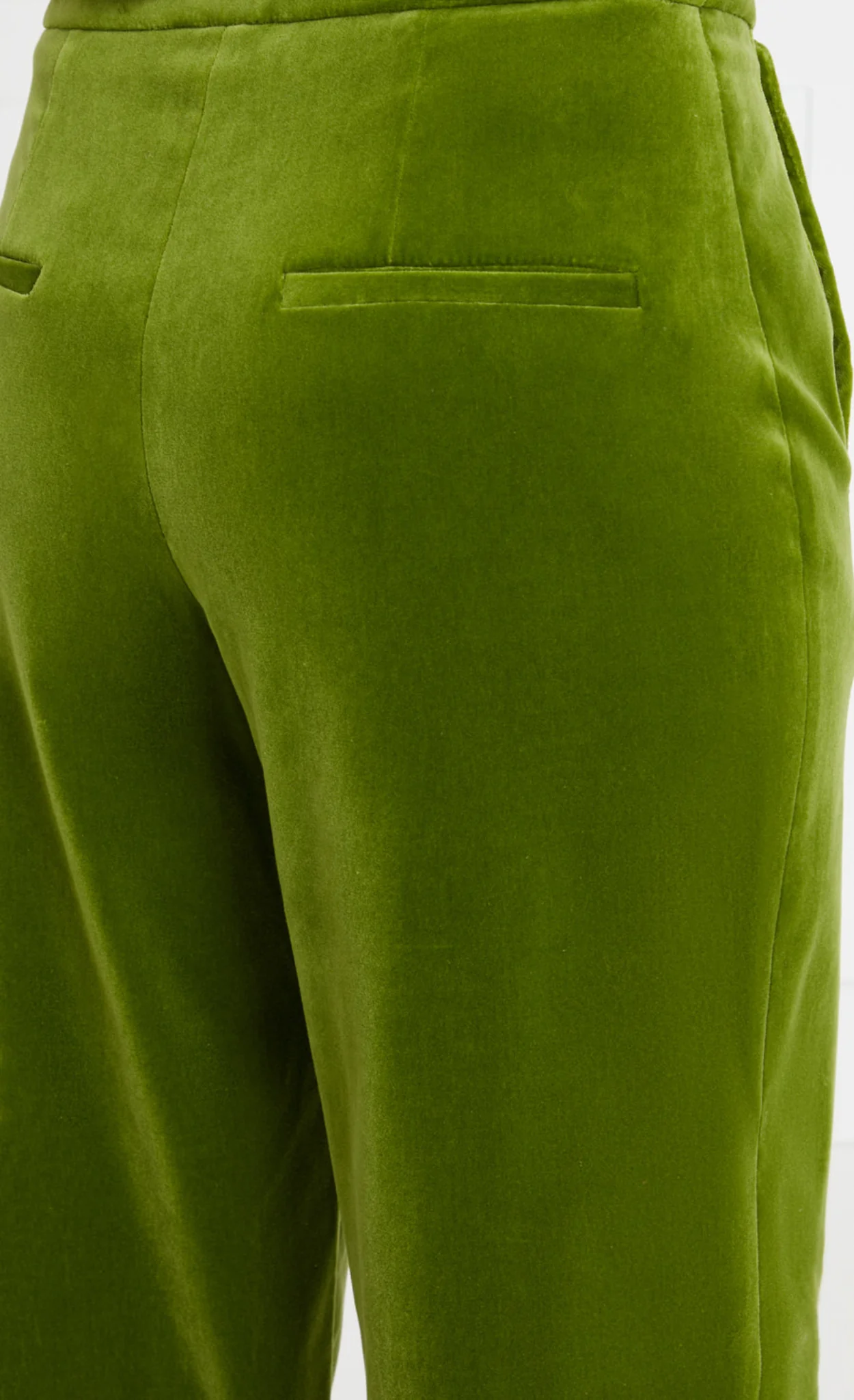 Clove Velvet Waisted Trousers - Chartreuse - Image 6