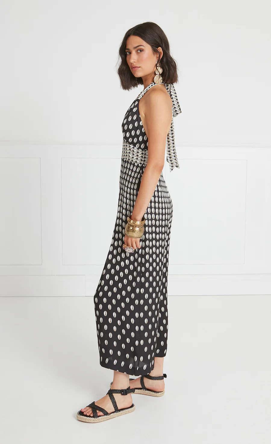 Cowrie Print Jumpsuit - Black - Image 3