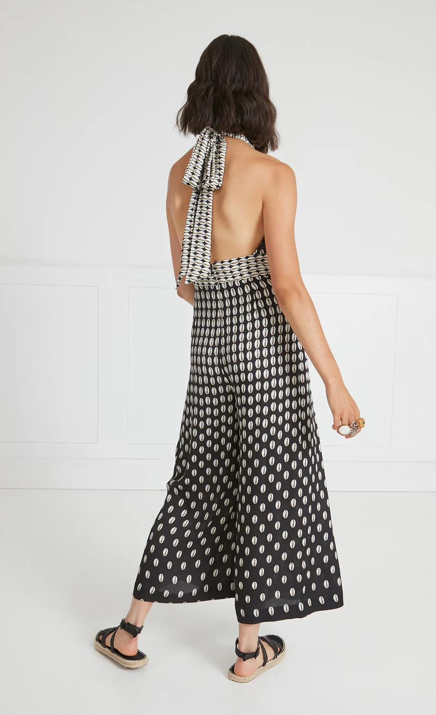 Cowrie Print Jumpsuit - Black - Image 4