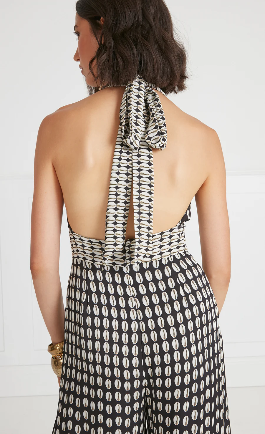Cowrie Print Jumpsuit - Black - Image 6