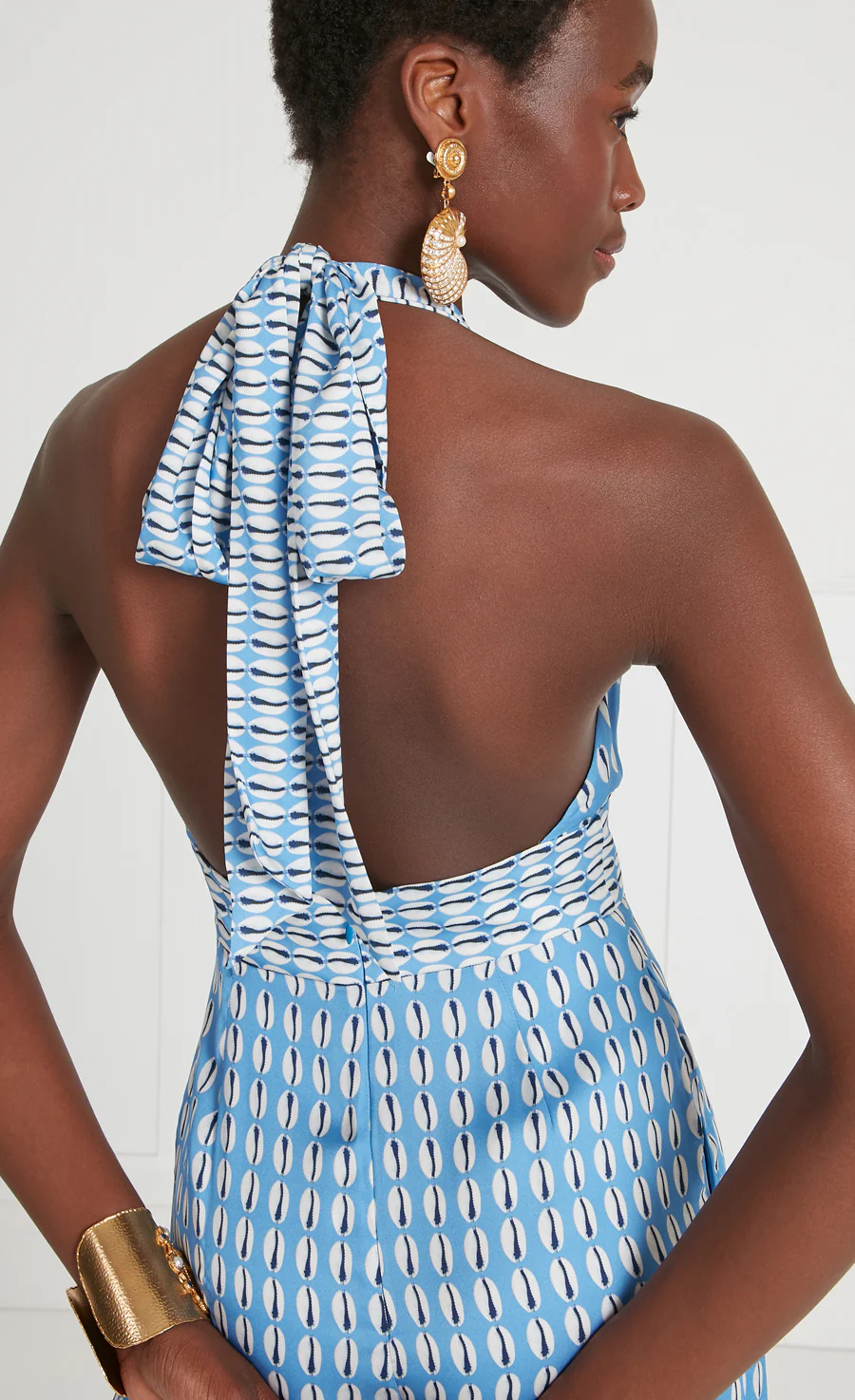 Cowrie Print Jumpsuit - Cornflower - Image 6