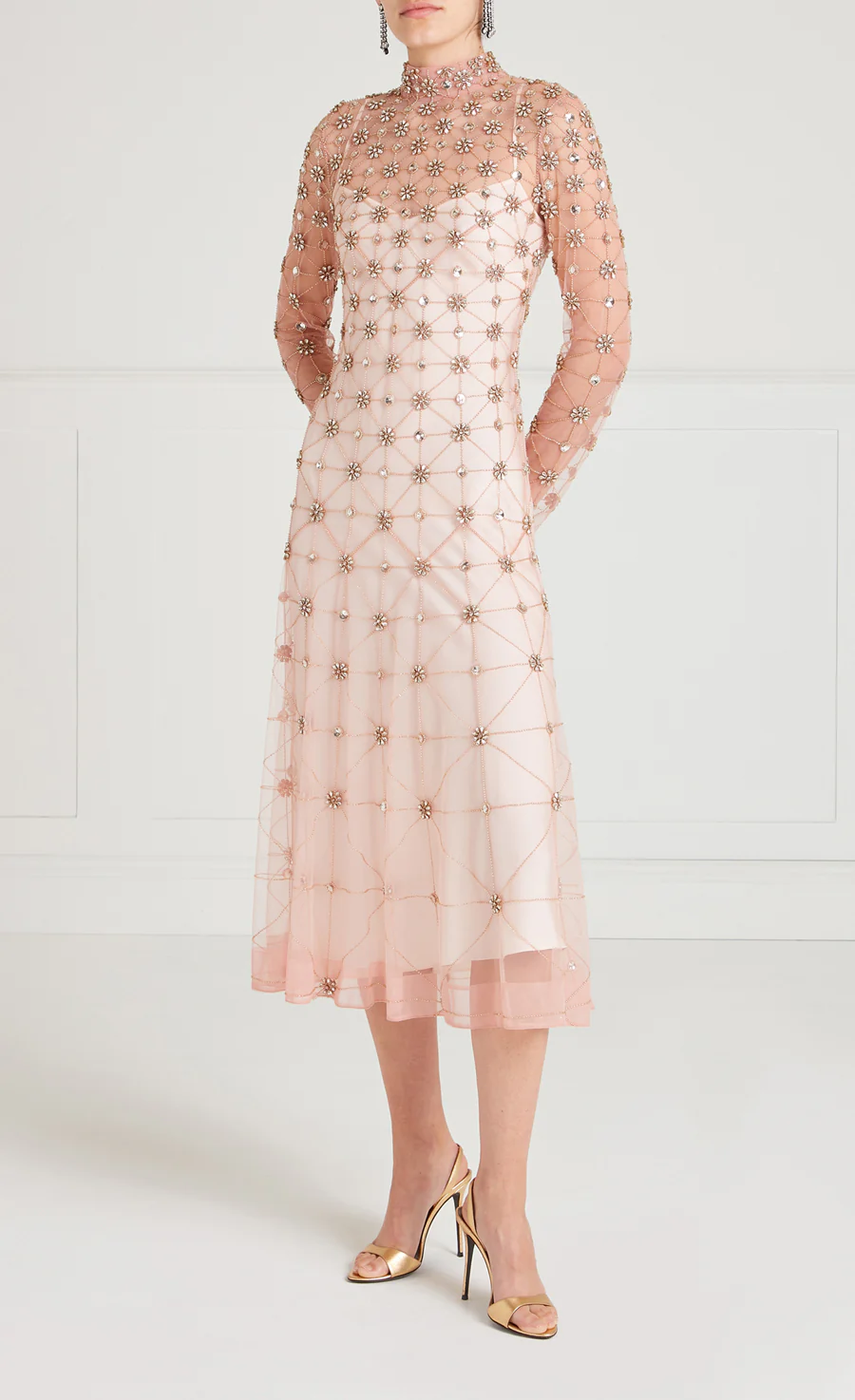 Crossbone Lattice Dress - Blush - Image 2