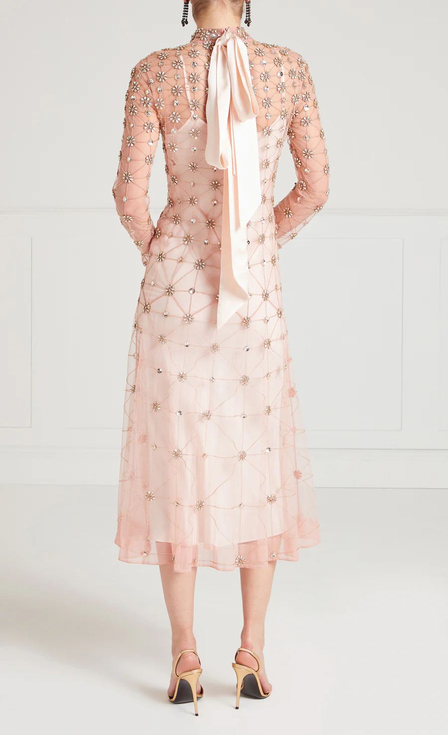 Crossbone Lattice Dress - Blush - Image 4