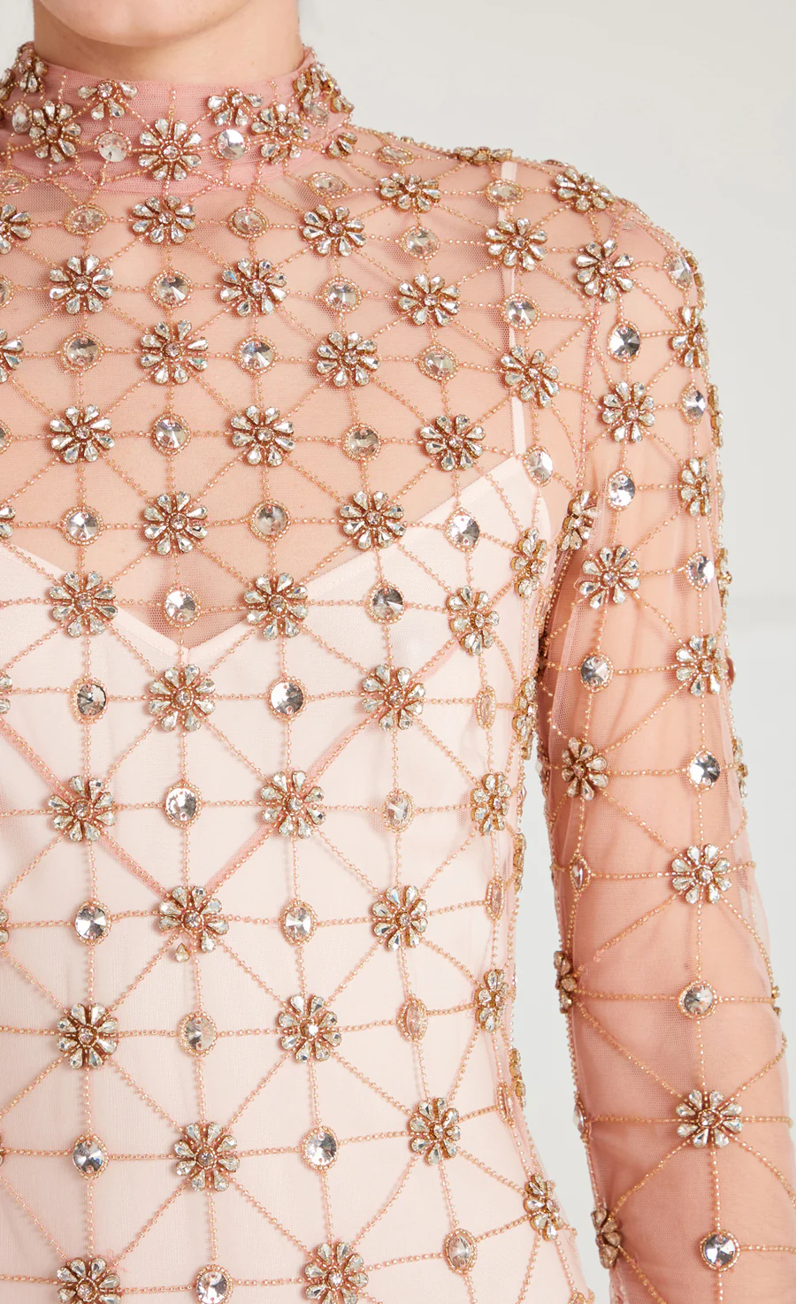 Crossbone Lattice Dress - Blush - Image 6