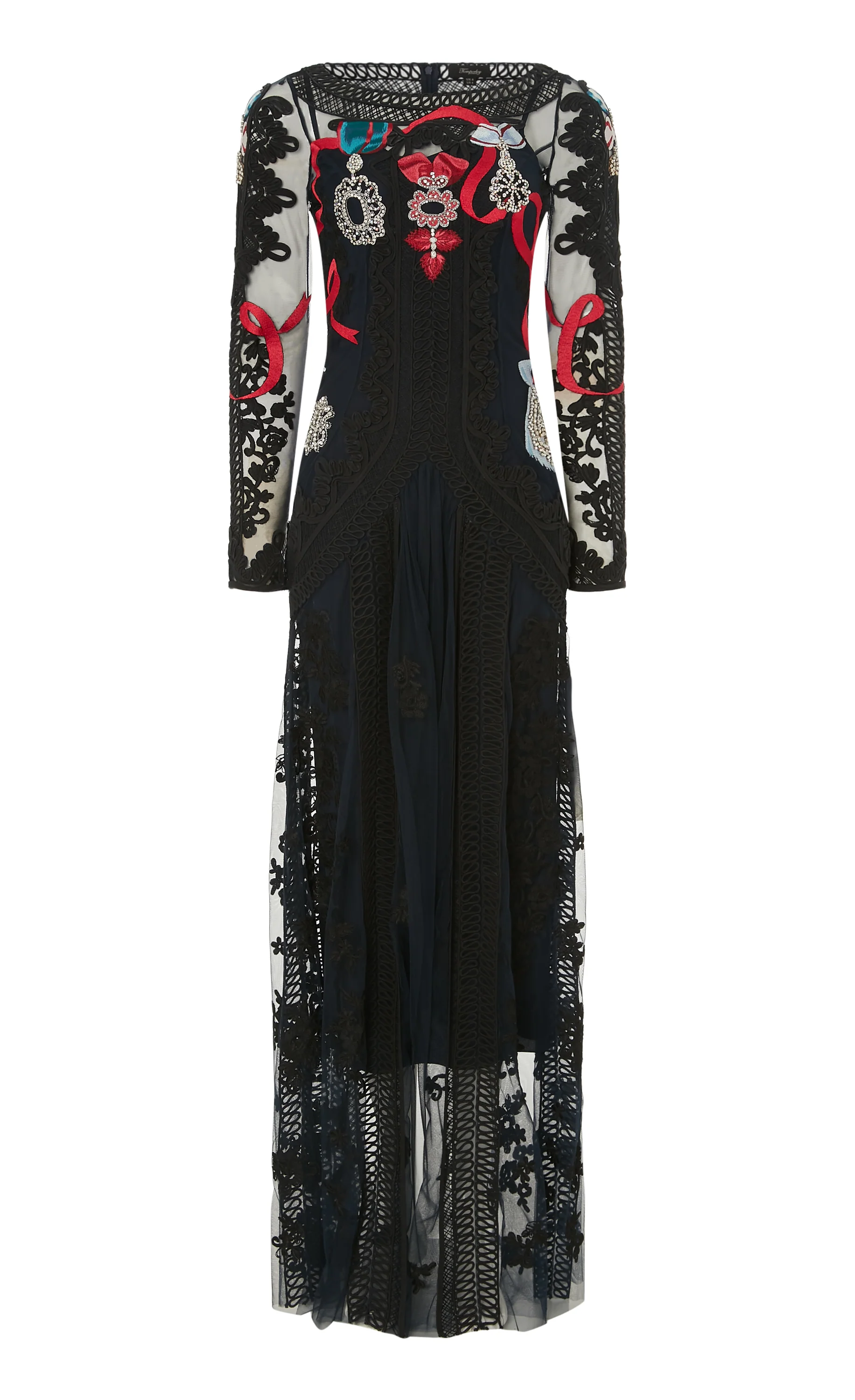 Diamantine Tattoo Dress - Navy