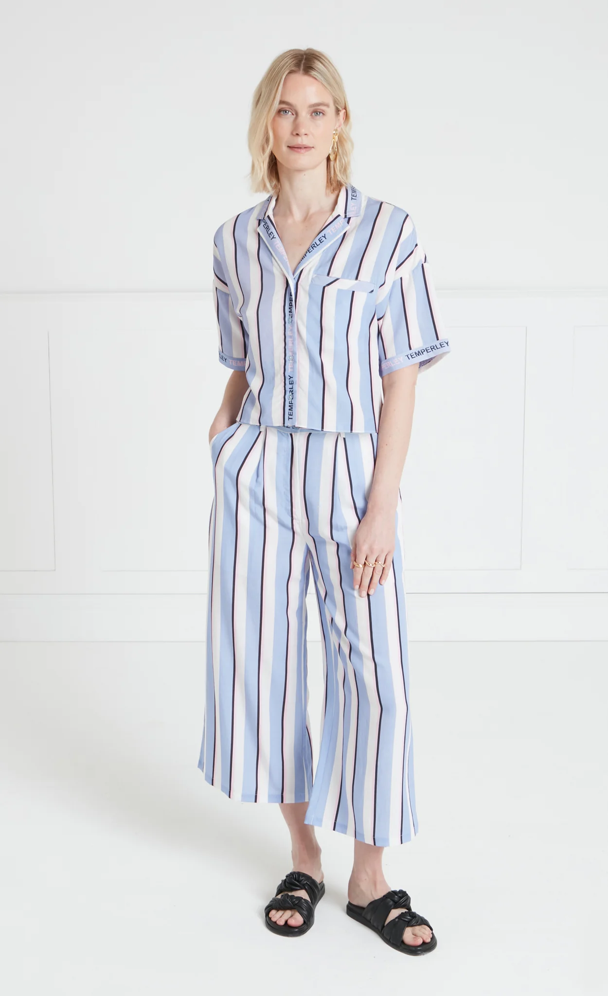 Dominique Trousers - Blue Mix - Image 2