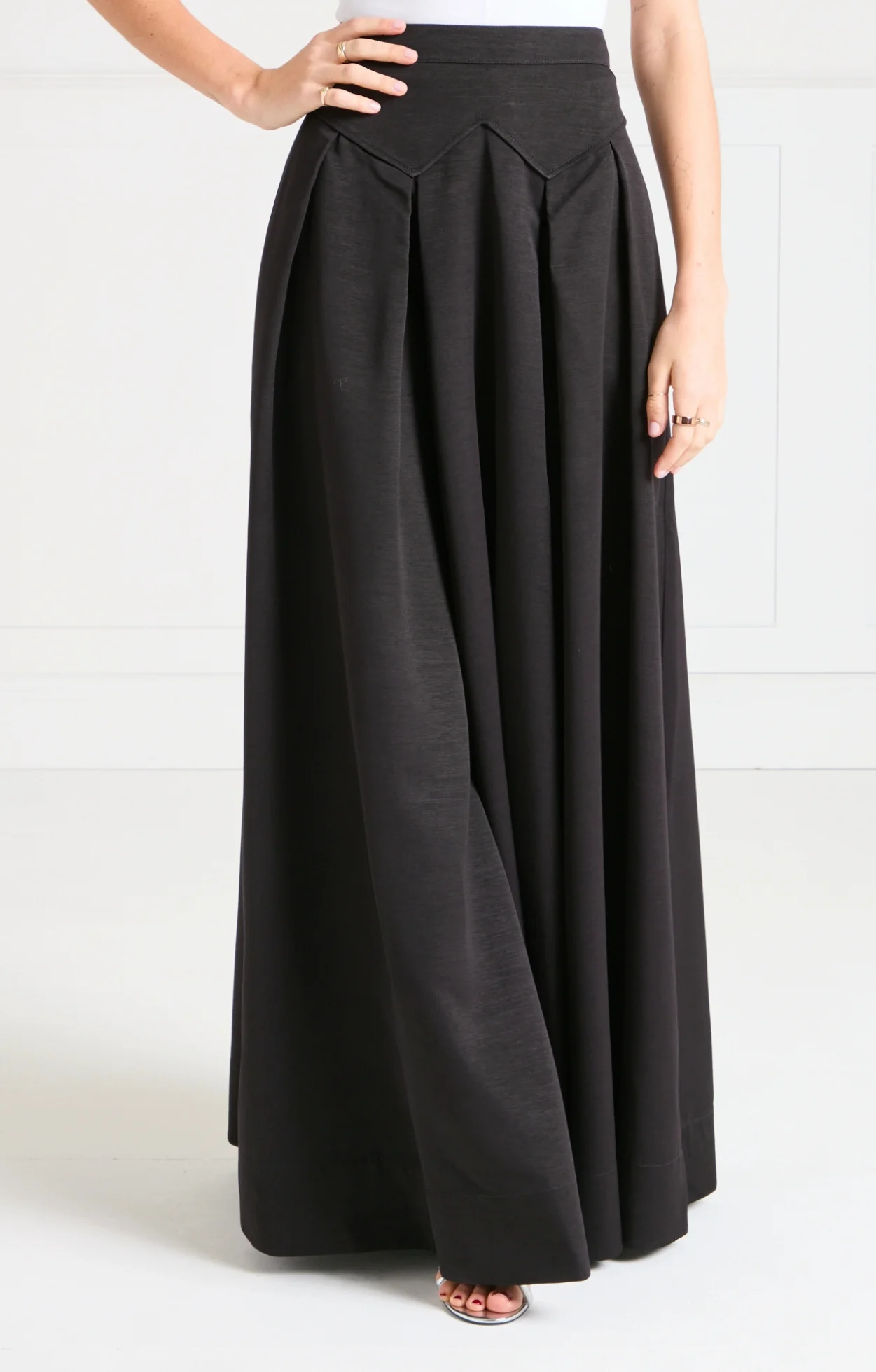 Elodie Full-Length Skirt - Black - Image 2