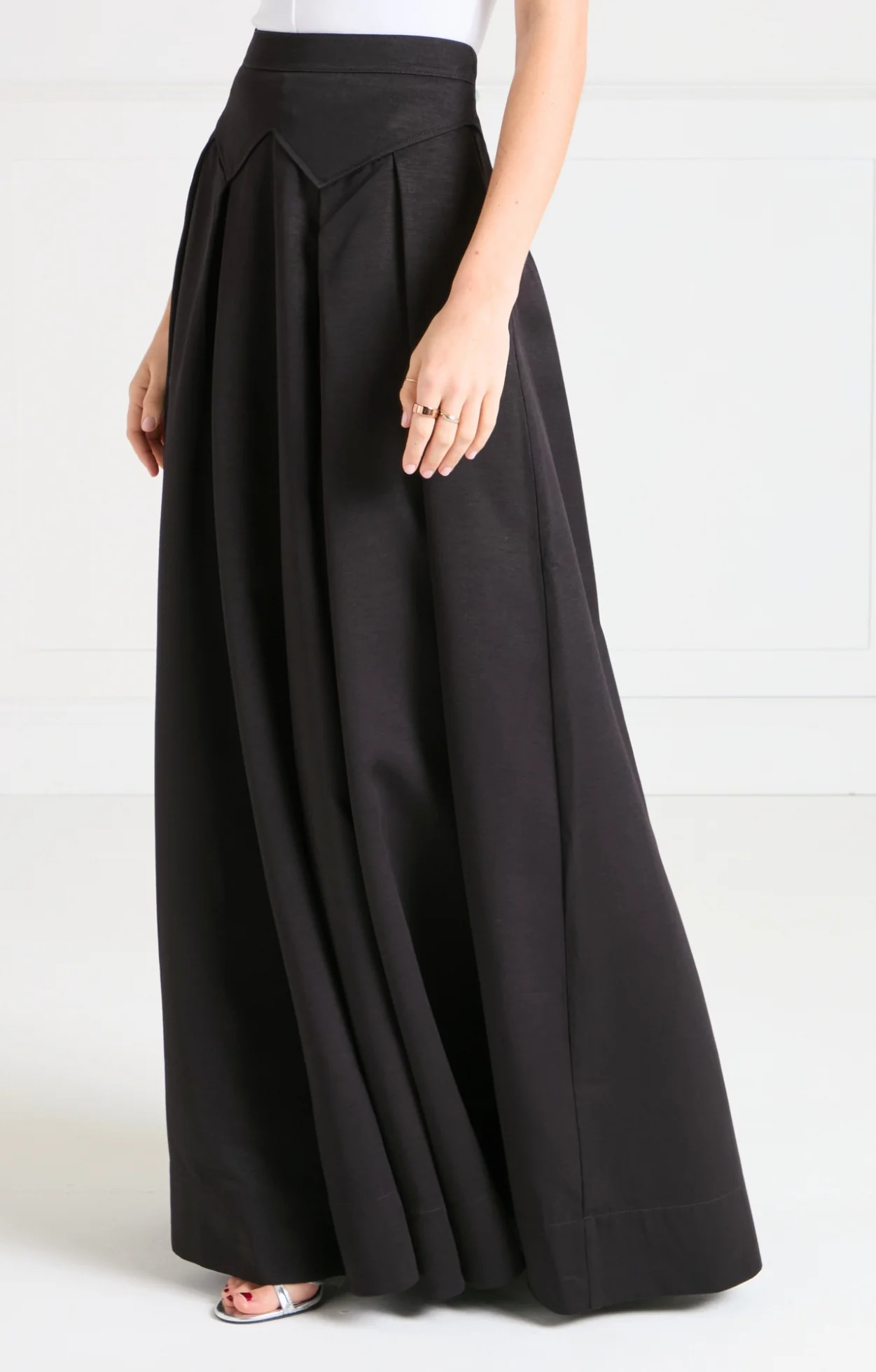 Elodie Full-Length Skirt - Black - Image 3