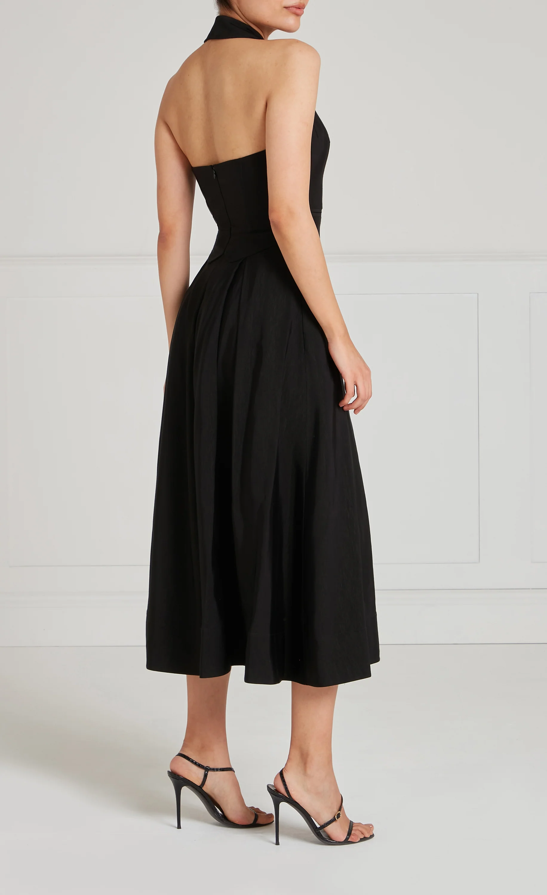 Elodie Halter Dress - Black - Image 4