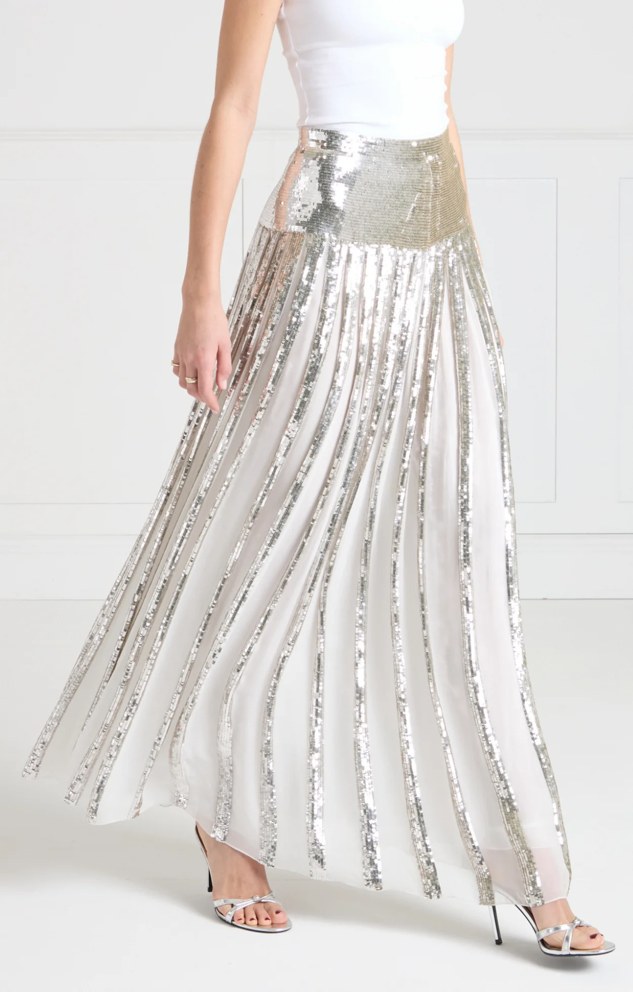 Filigree Full-Length Skirt - Silver - Image 2
