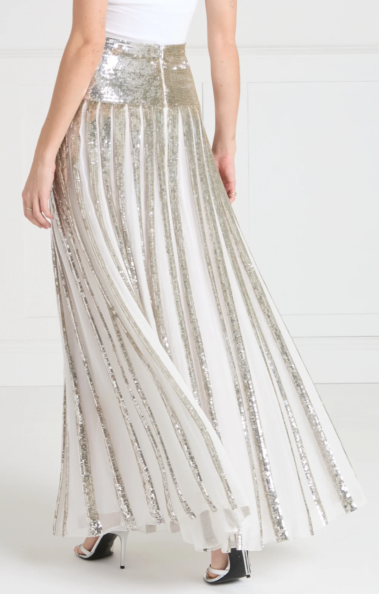 Filigree Full-Length Skirt - Silver - Image 3