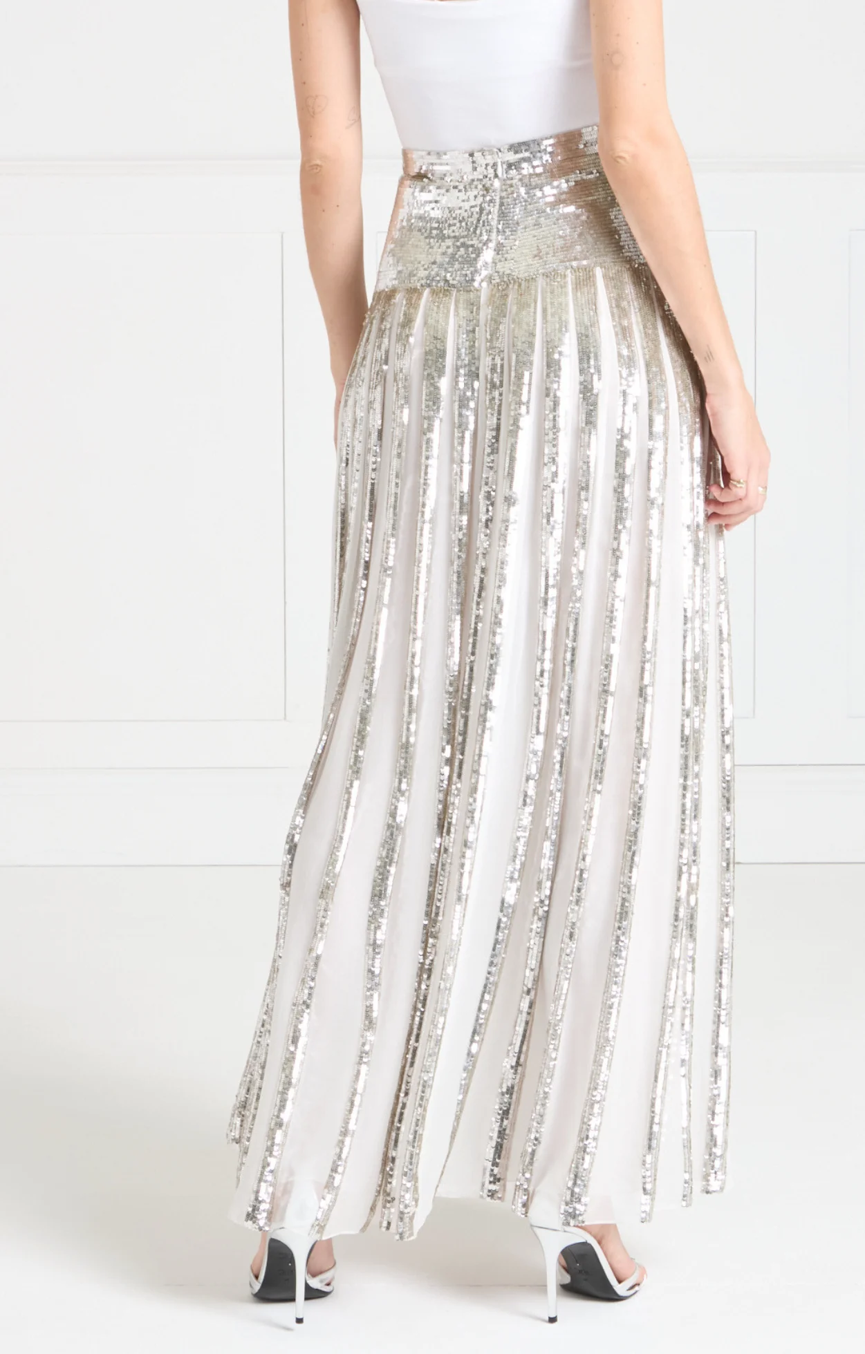 Filigree Full-Length Skirt - Silver - Image 4