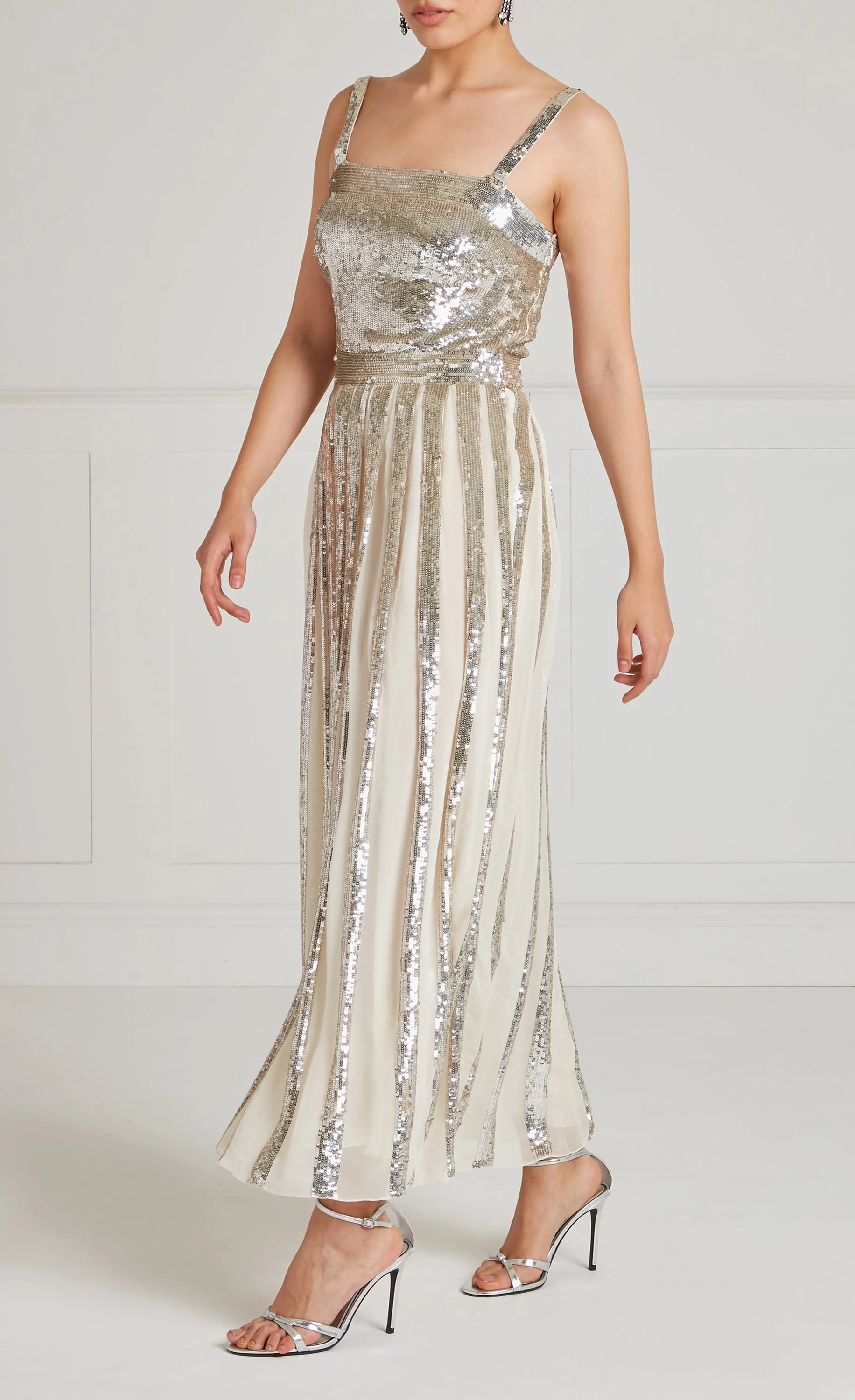 Filigree Strappy Gown - Silver - Image 6