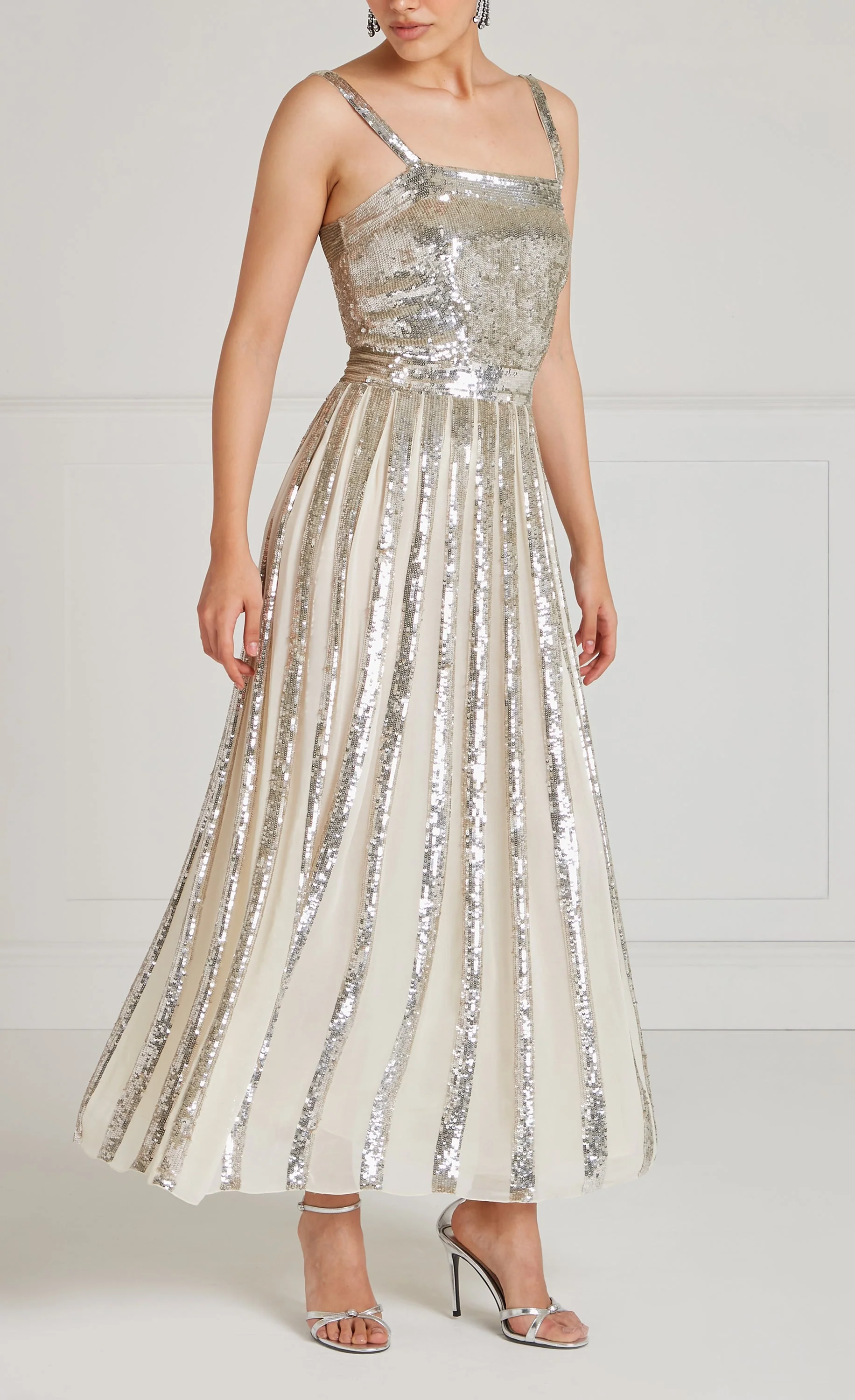 Filigree Strappy Gown - Silver - Image 7