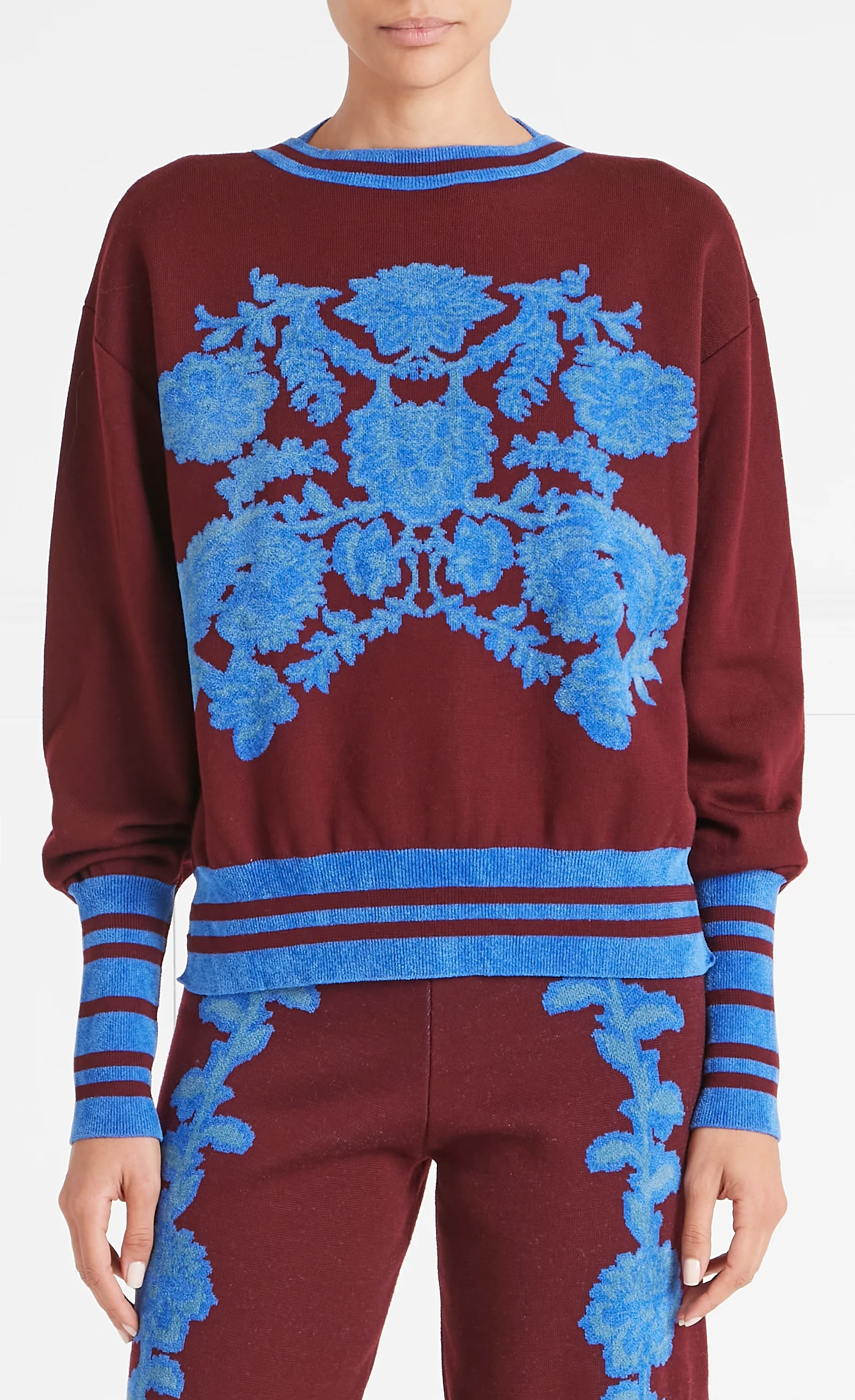 Floral Knit Jumper - Dark Amethyst - Image 2