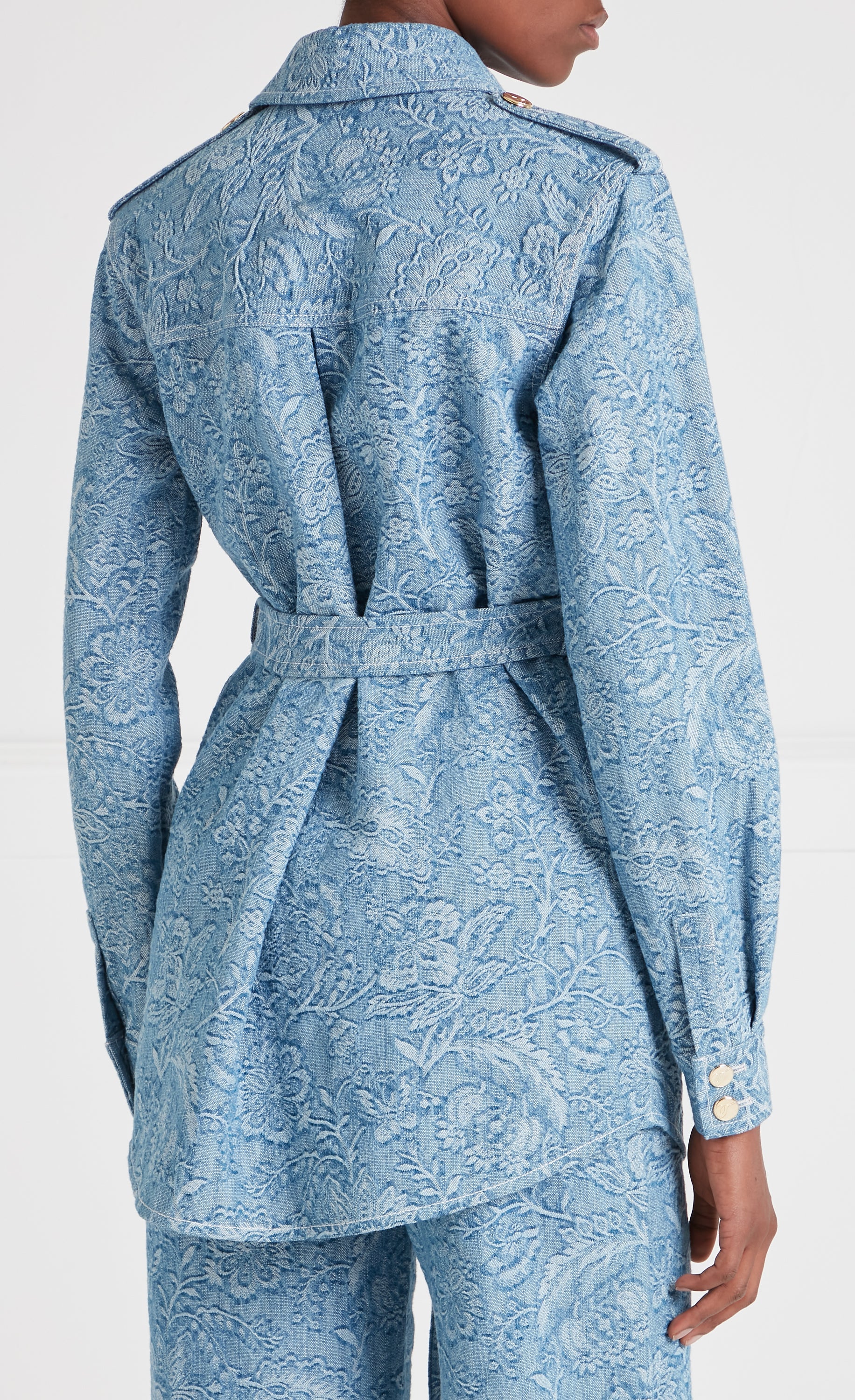 Francis Denim Shirt Jacket - Washed Blue - Image 4